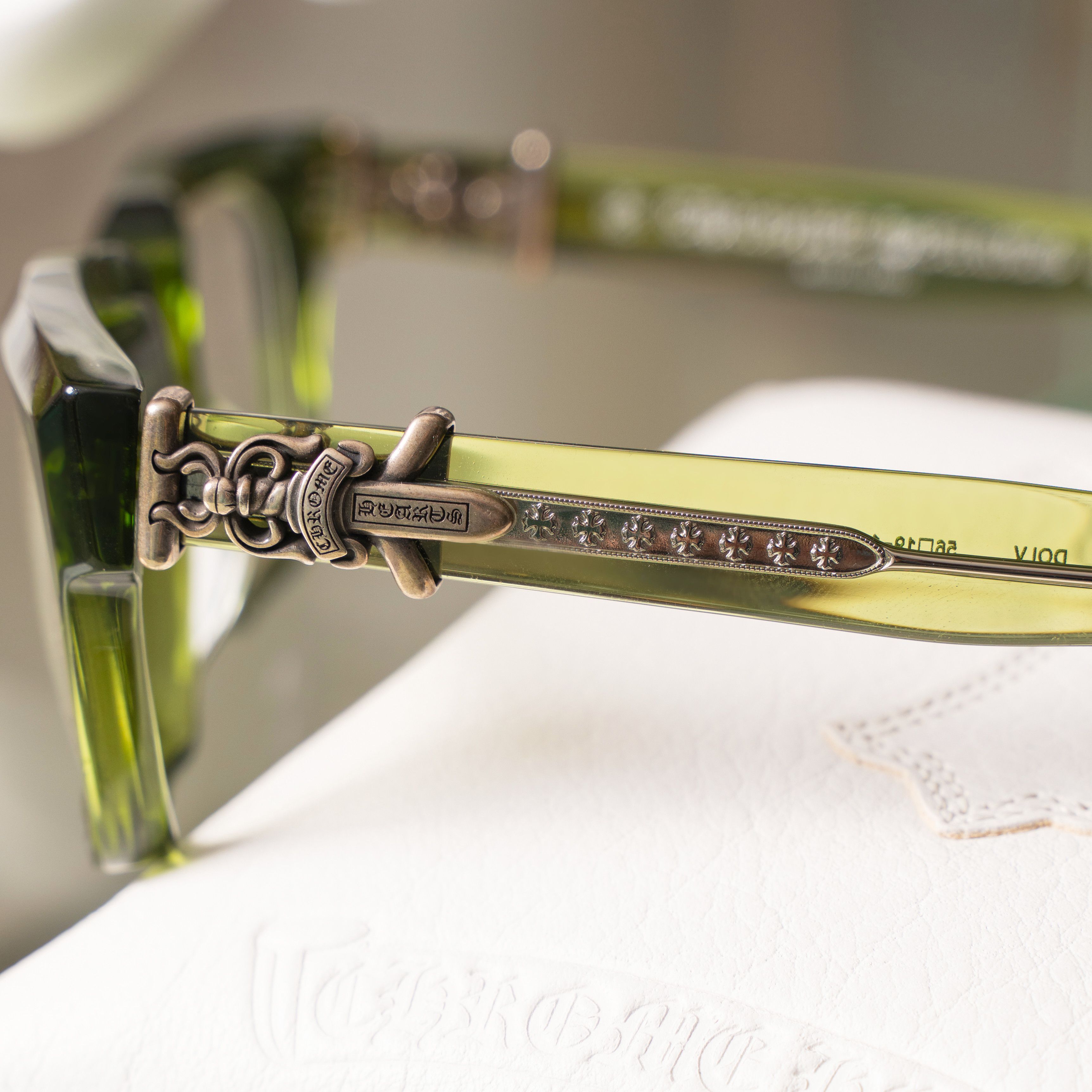 メガネ CHROME HEARTS SS25 THICK BDOLV Dark Olive 48 (THICK BDOLV) Chrome Hearts THICK BDOLV Olive Glasses Frame - SRM