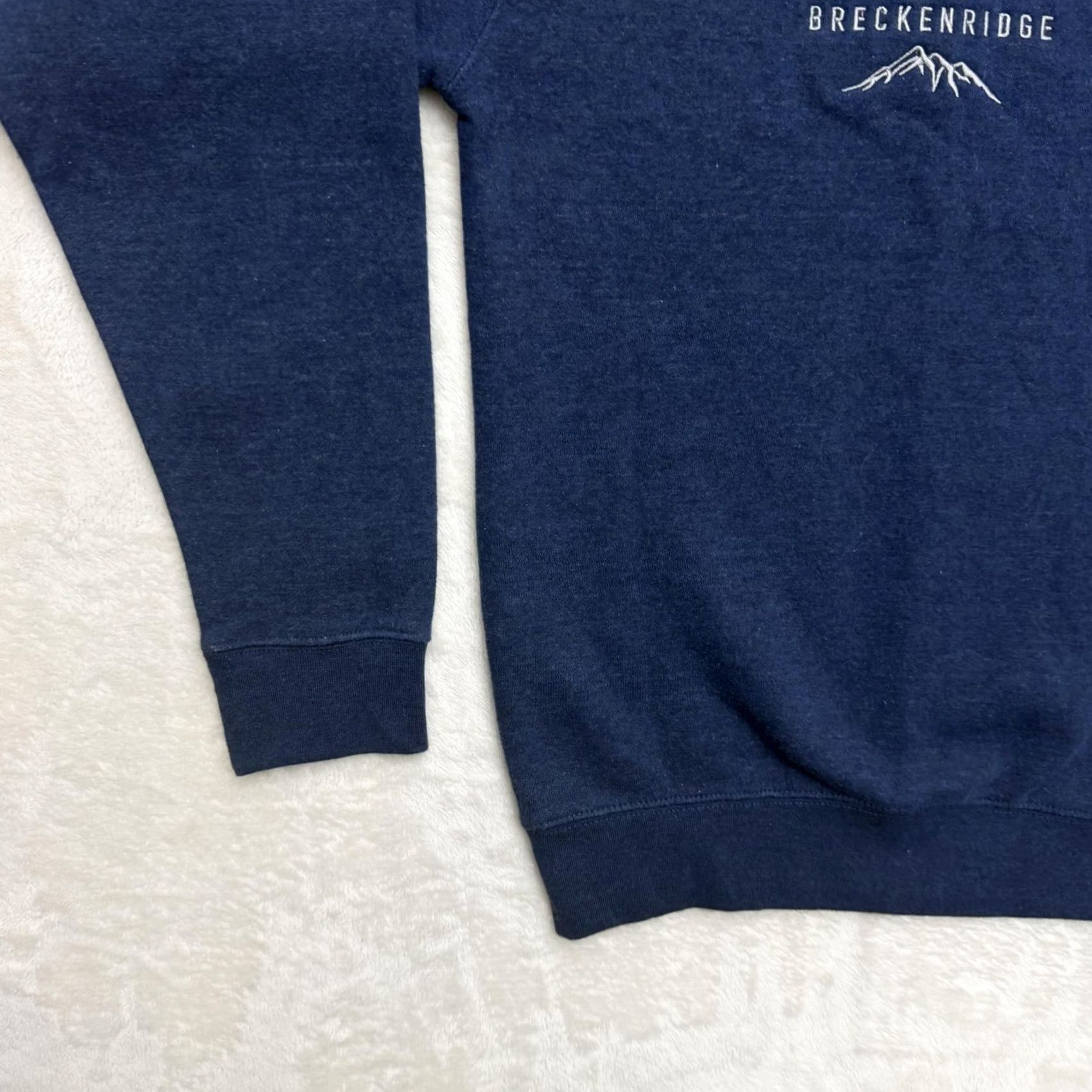 CO Outfitter Trading Co Sweatshirt Mens XS Blue Colorado Breckenridge Crewneck Graphic Print Embroidered Fleece Pullover All Seasons Size US XS / EU 42 / 0 - 6 Thumbnail