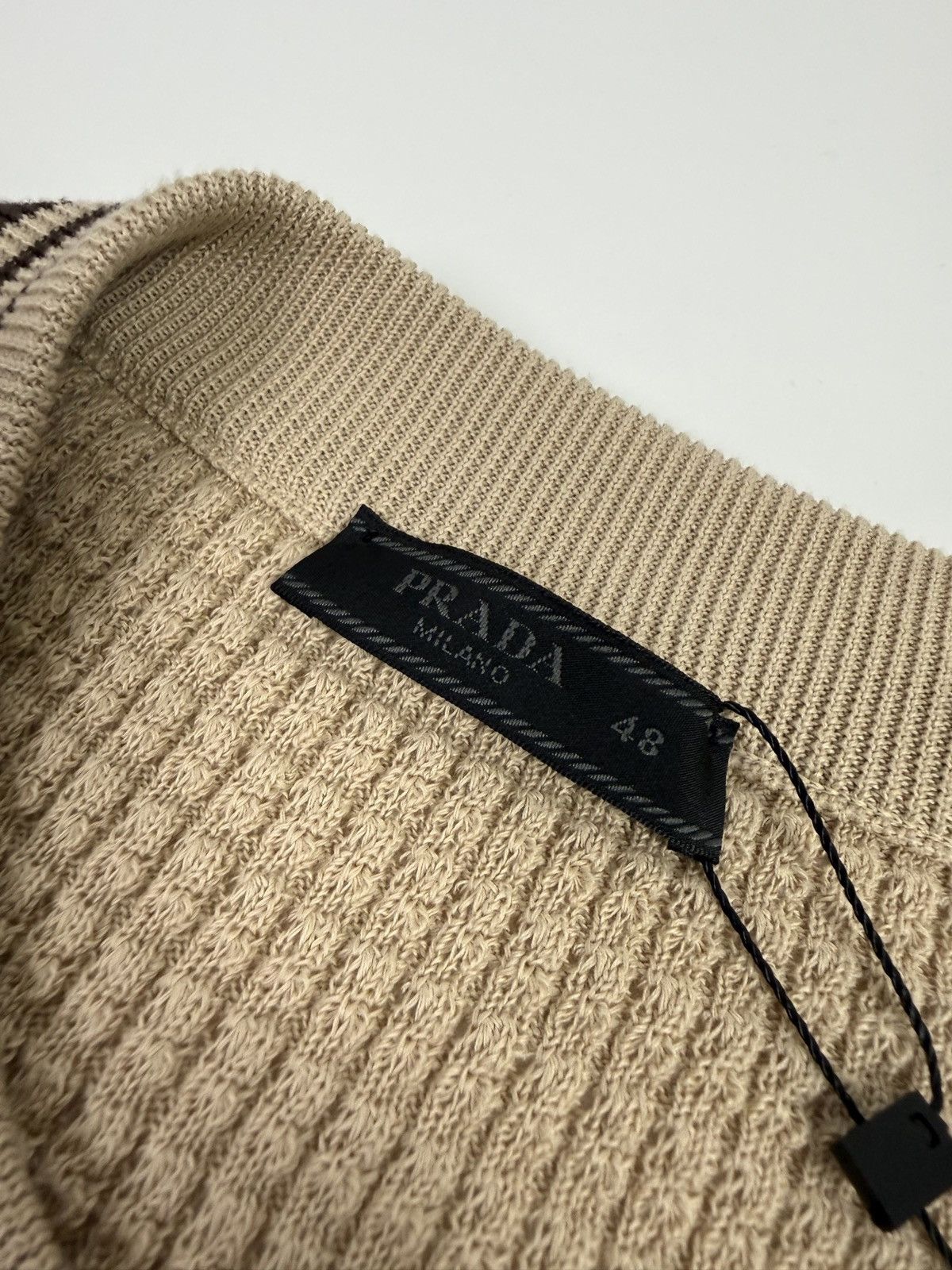 Prada SS2023 Waffle-Knit Short Sleeve Sweater Size US M / EU 48-50 / 2 - 5 Thumbnail