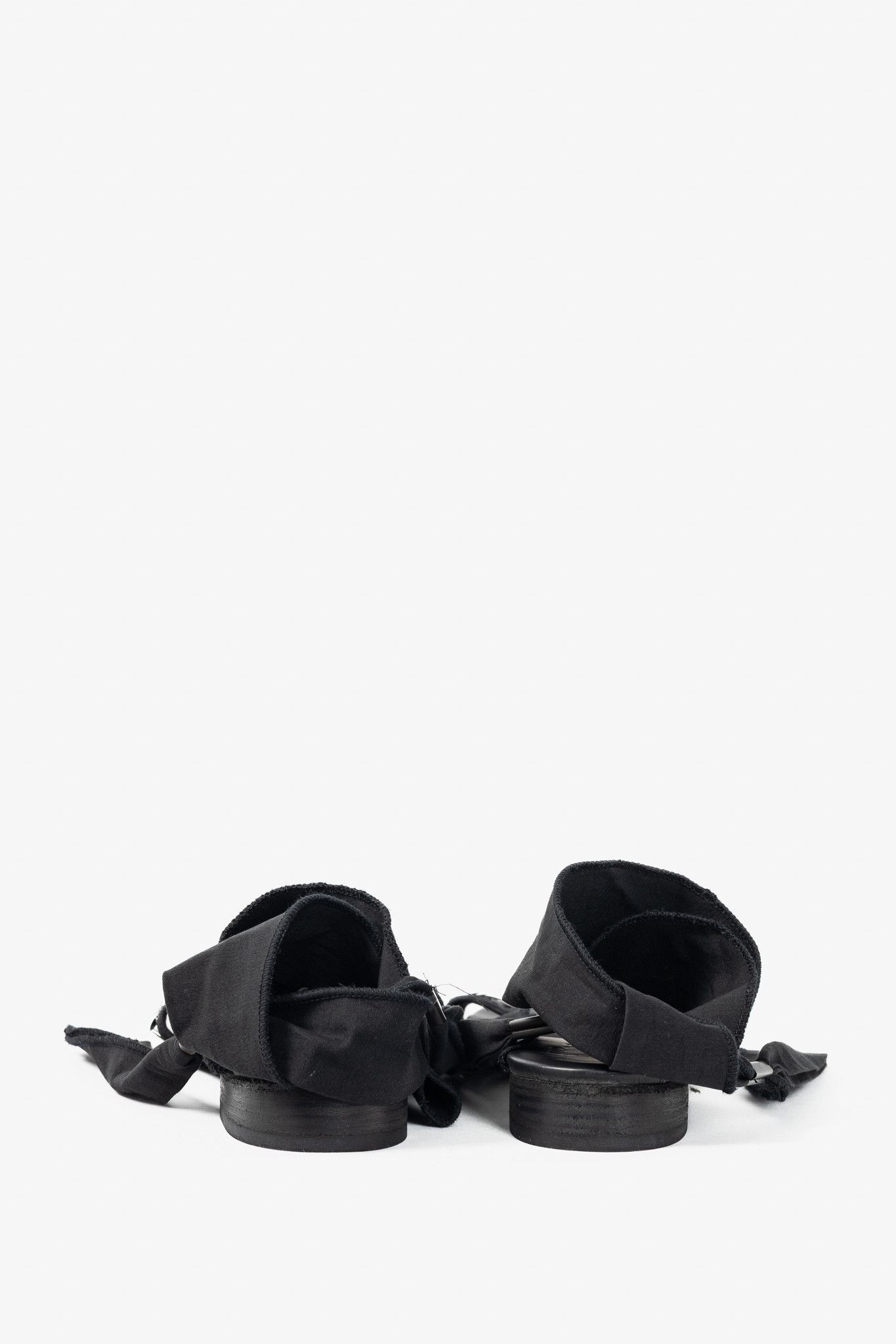 Annette Gortz Annette Gortz Black Sequin-Embellished Tie Sandals Size US 9.5 / IT 39.5 - 4 Thumbnail