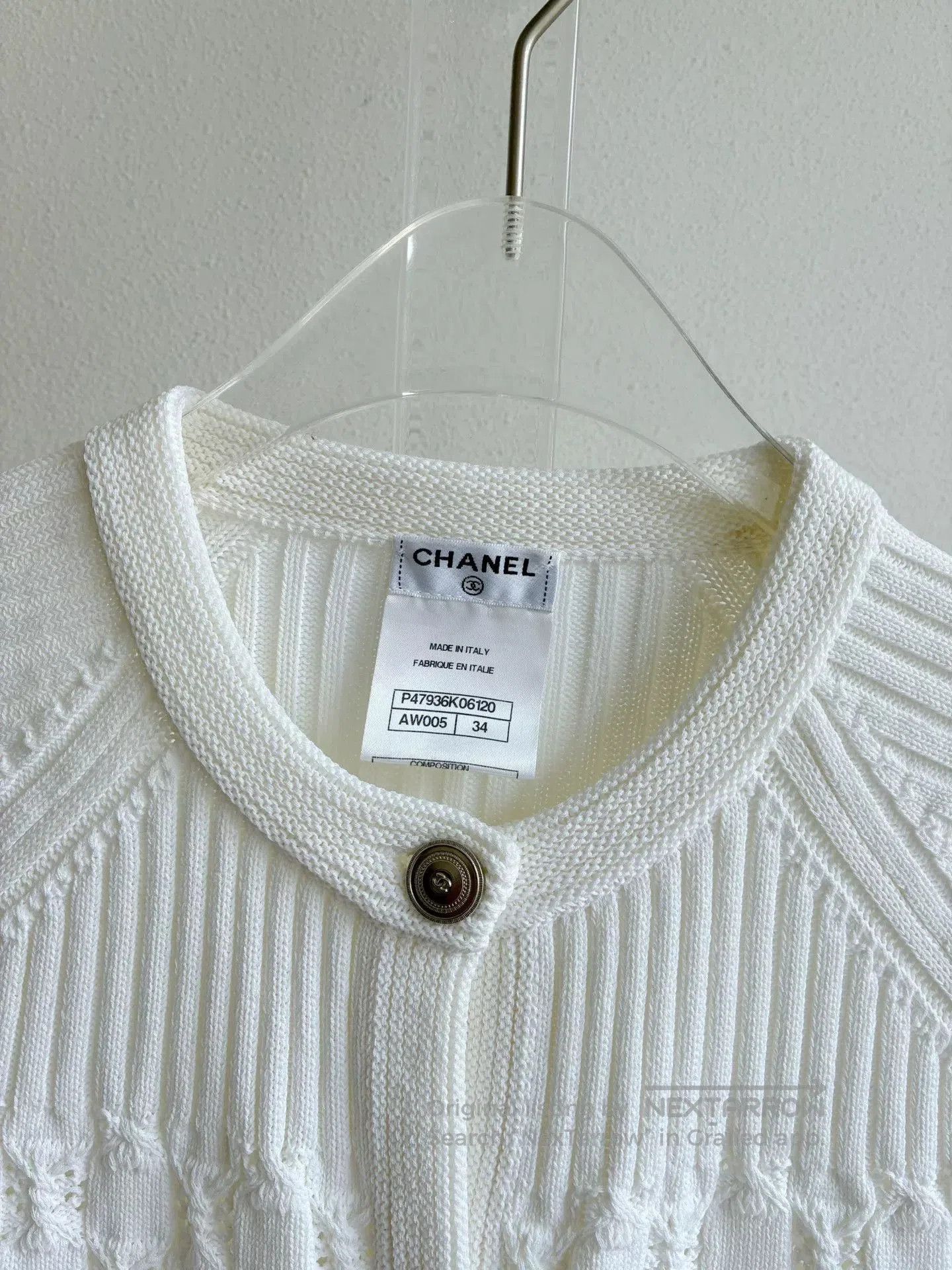 Chanel Chanel White Knit Cardigan. Size XXS / US 00 / IT 34 - 4 Thumbnail