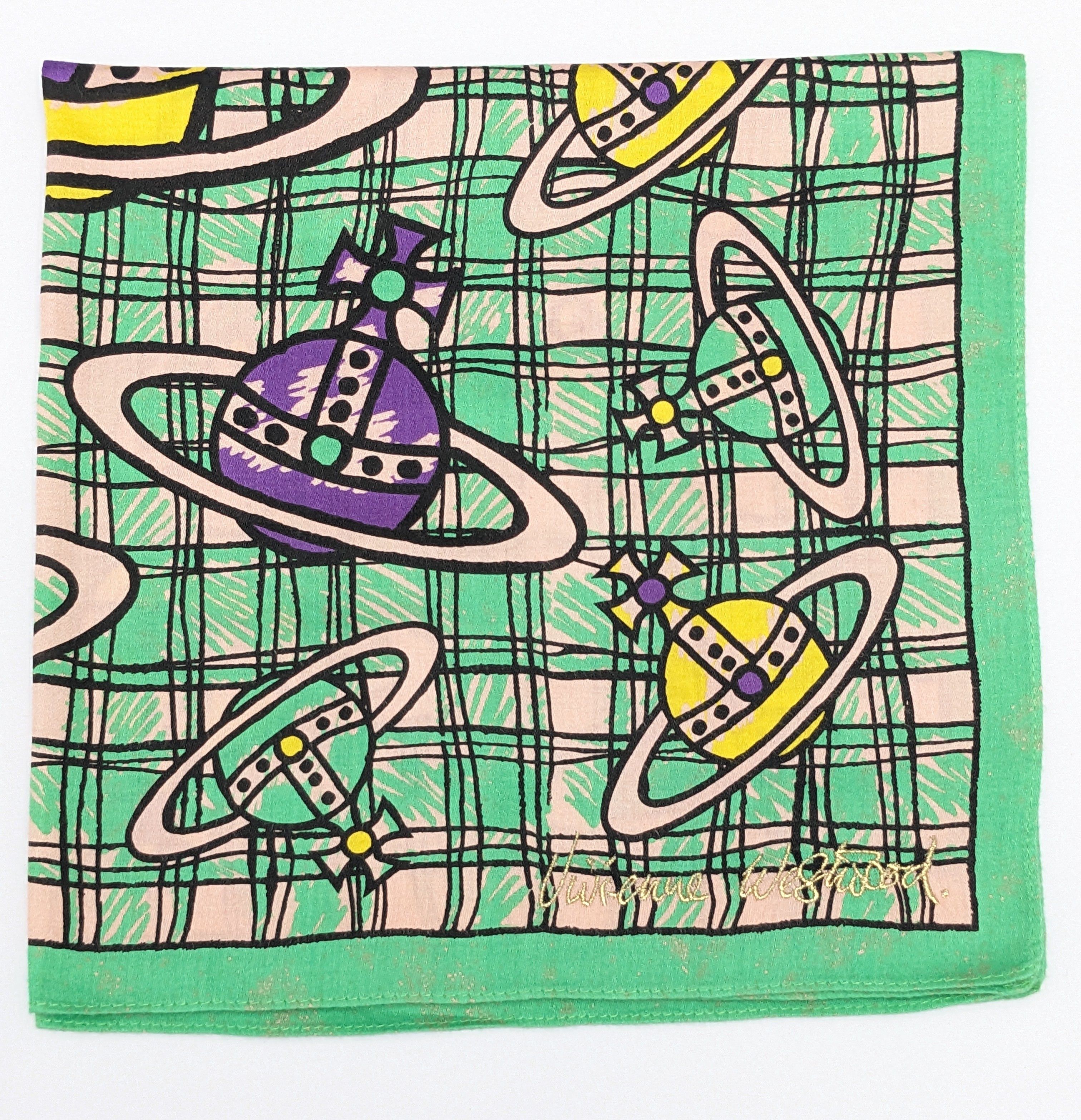 Vivienne Westwood VIVIENNE WESTWOOD Green Orb Saturn Monogram Tartan Size ONE SIZE - 1 Thumbnail