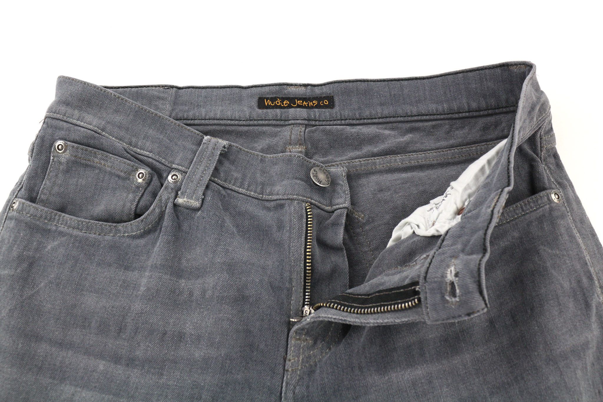 Nudie Jeans TIGHT LONG JOHN W30/L34 Organic Charcoal Jeans 80704 Size US 30 / EU 46 - 4 Thumbnail