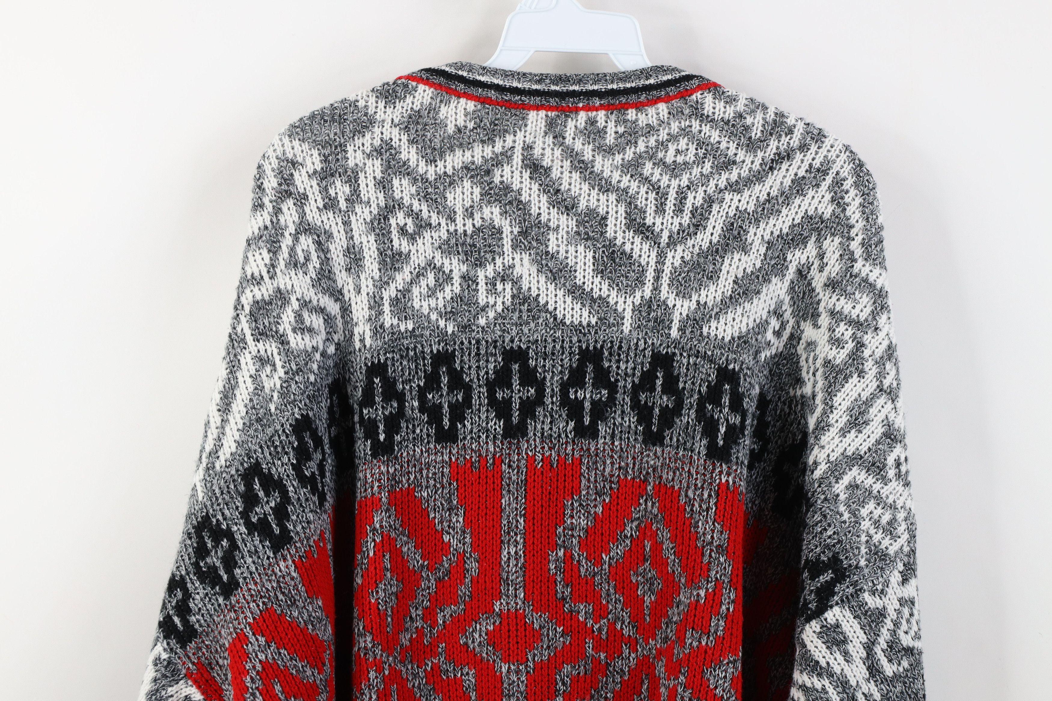 Vintage Vintage 90s Streetwear Fit Geometric Knit Crewneck Sweater Size XXL / US 16-18 / IT 52-54 - 10 Thumbnail