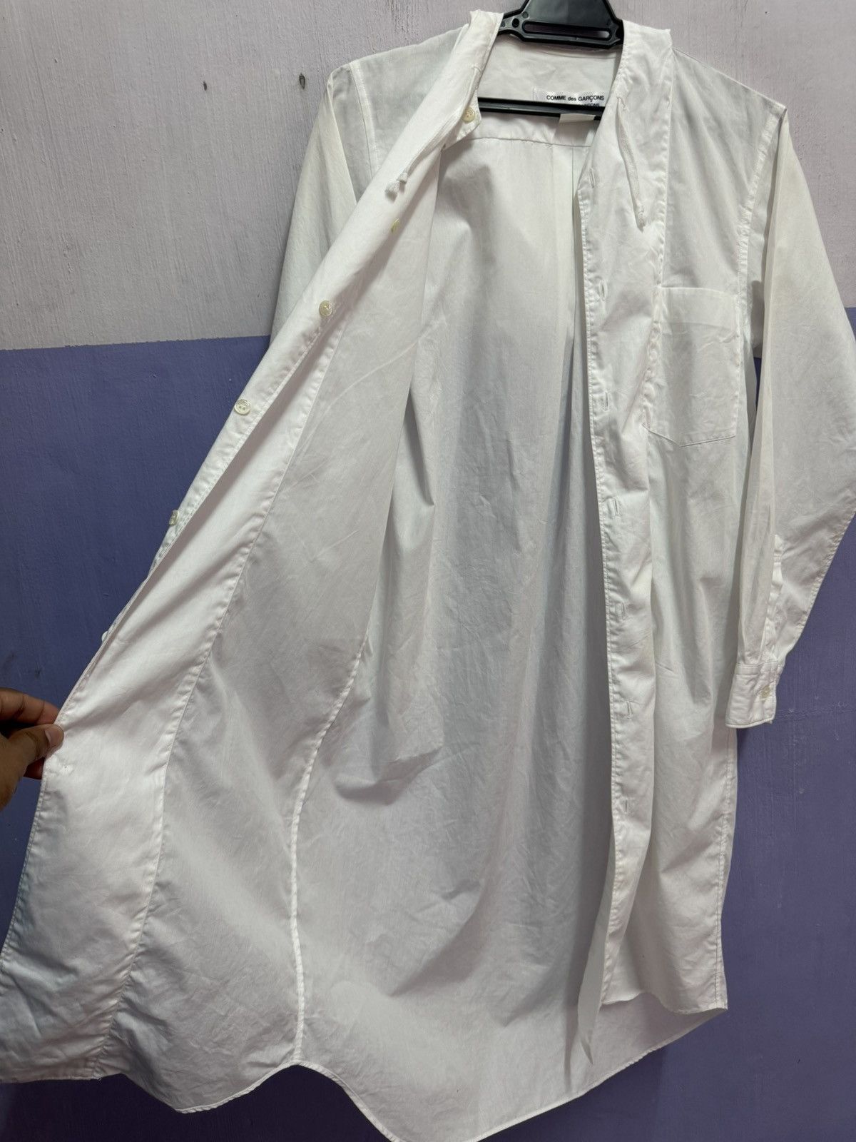 Comme des Garcons COMME des GARCONS Cotton Hooded Long Shirt Size S Size US S / EU 44-46 / 1 - 18 Thumbnail