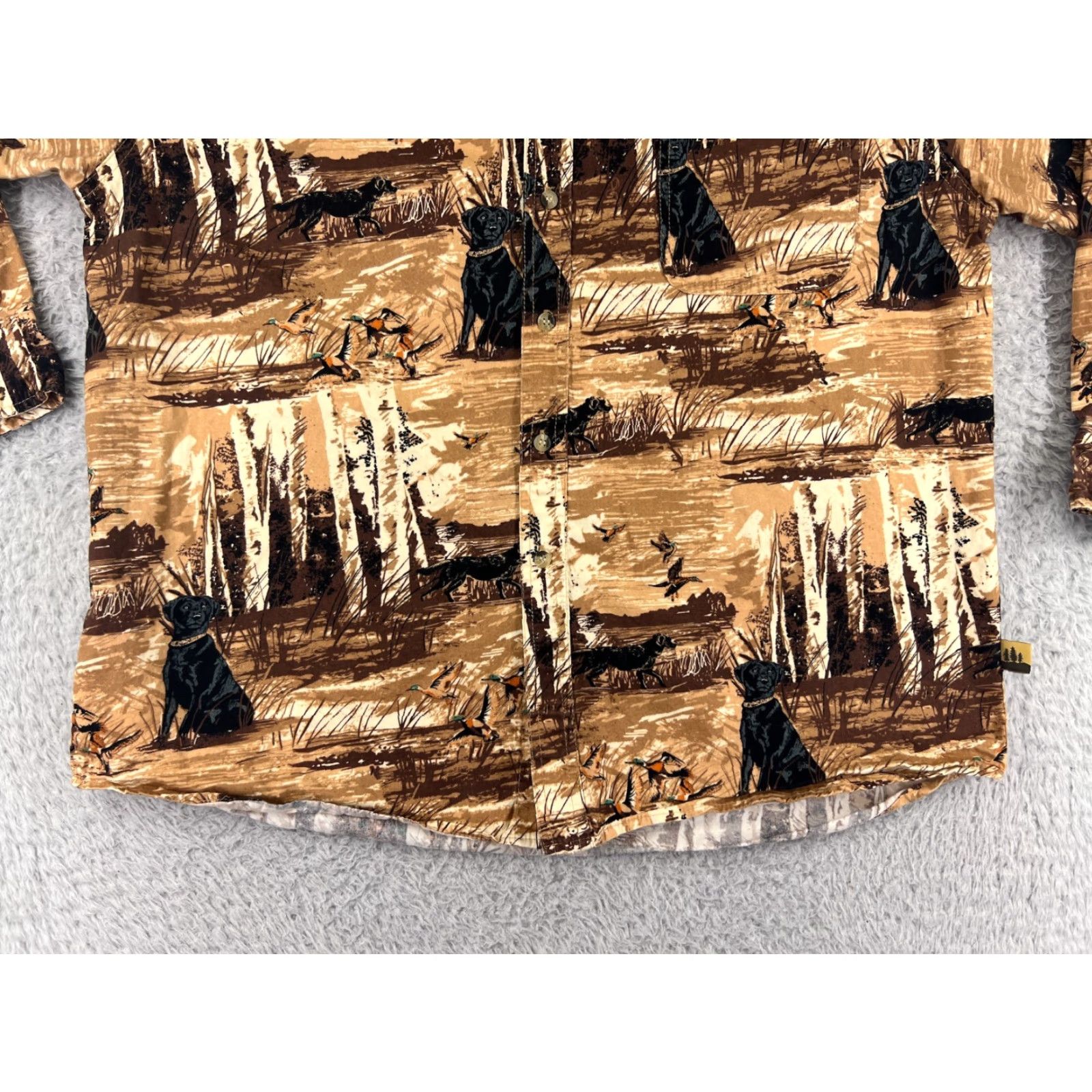 Alife Outdoor Life Shirt Mens Large Beige Button-Up Short Sleeve Cotton Camouflage Duck Hunting Casual 90s Theme Mens Size US L / EU 52-54 / 3 - 5 Thumbnail