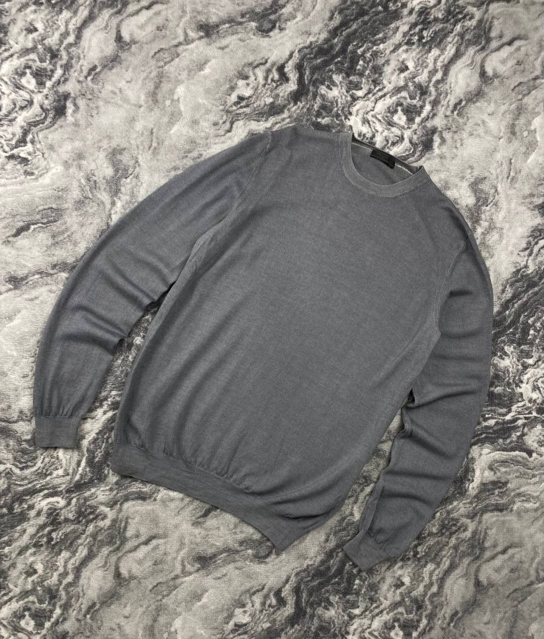 Prada Prada Knit Sweater Wool Lana Men Size 54 Gray Size US L / EU 52-54 / 3 - 1 Thumbnail