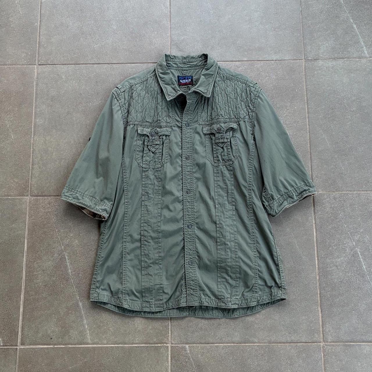 Nicole Club Nicole Club For Men camo lined khaki button up shirt Size US S / EU 44-46 / 1 - 1 Thumbnail