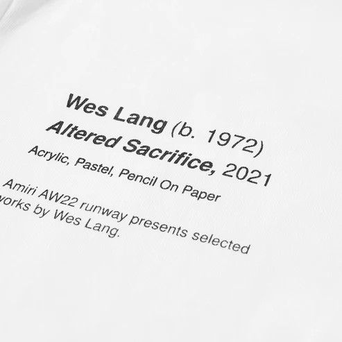 Amiri o1gr1nt0426 Wes Lang Checker Skull T-Shirt in White Size US L / EU 52-54 / 3 - 4 Thumbnail