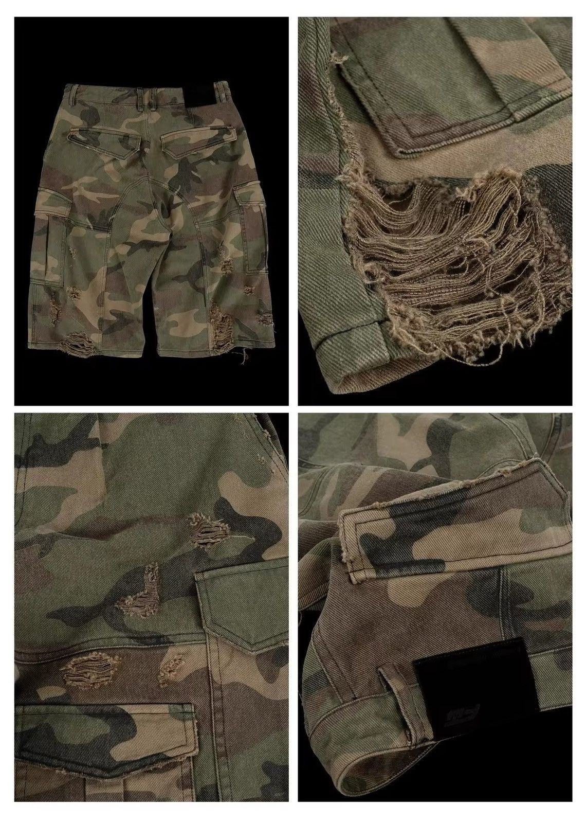 Designer × Japanese Brand × Vintage Washed faded damaged military skate hiphop shorts Size US 30 / EU 46 - 3 Thumbnail