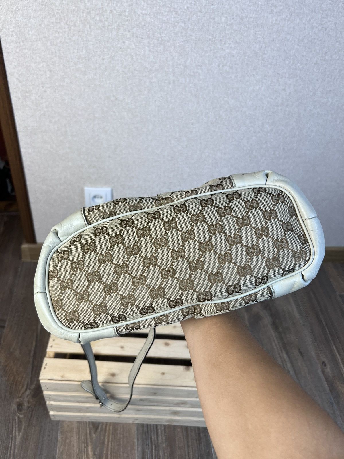 Gucci Gucci GG Canvas/Leather Sukey 2Way Shoulder Bag Beige Size ONE SIZE - 11 Thumbnail