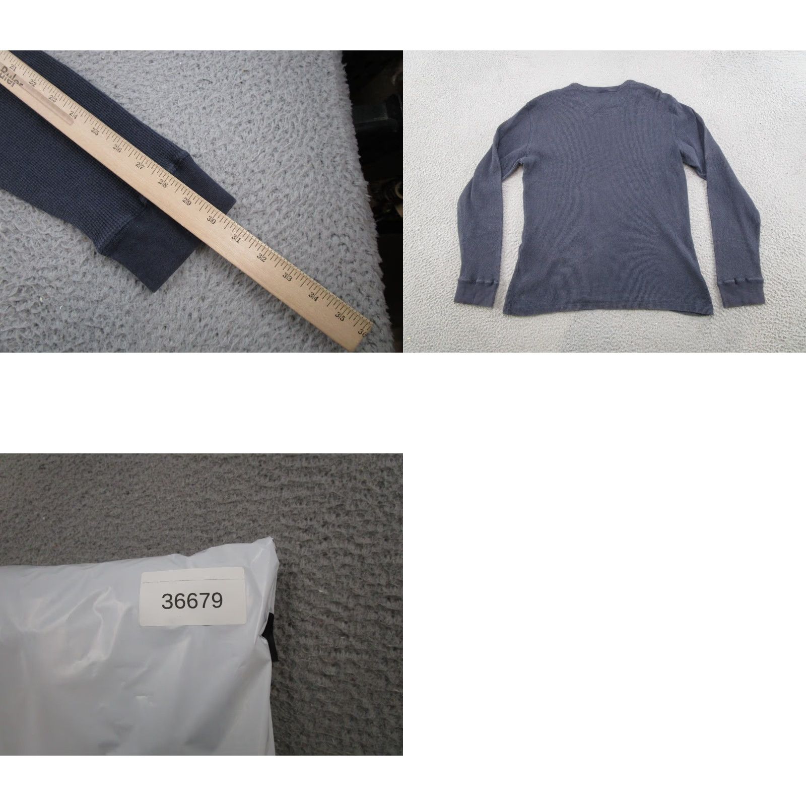Old Navy Old Navy Y2K Waffle-Knit Shirt Men L Blue Cotton Vintage Thermal Crew Neck T-Shirt Size US L / EU 52-54 / 3 - 8 Thumbnail