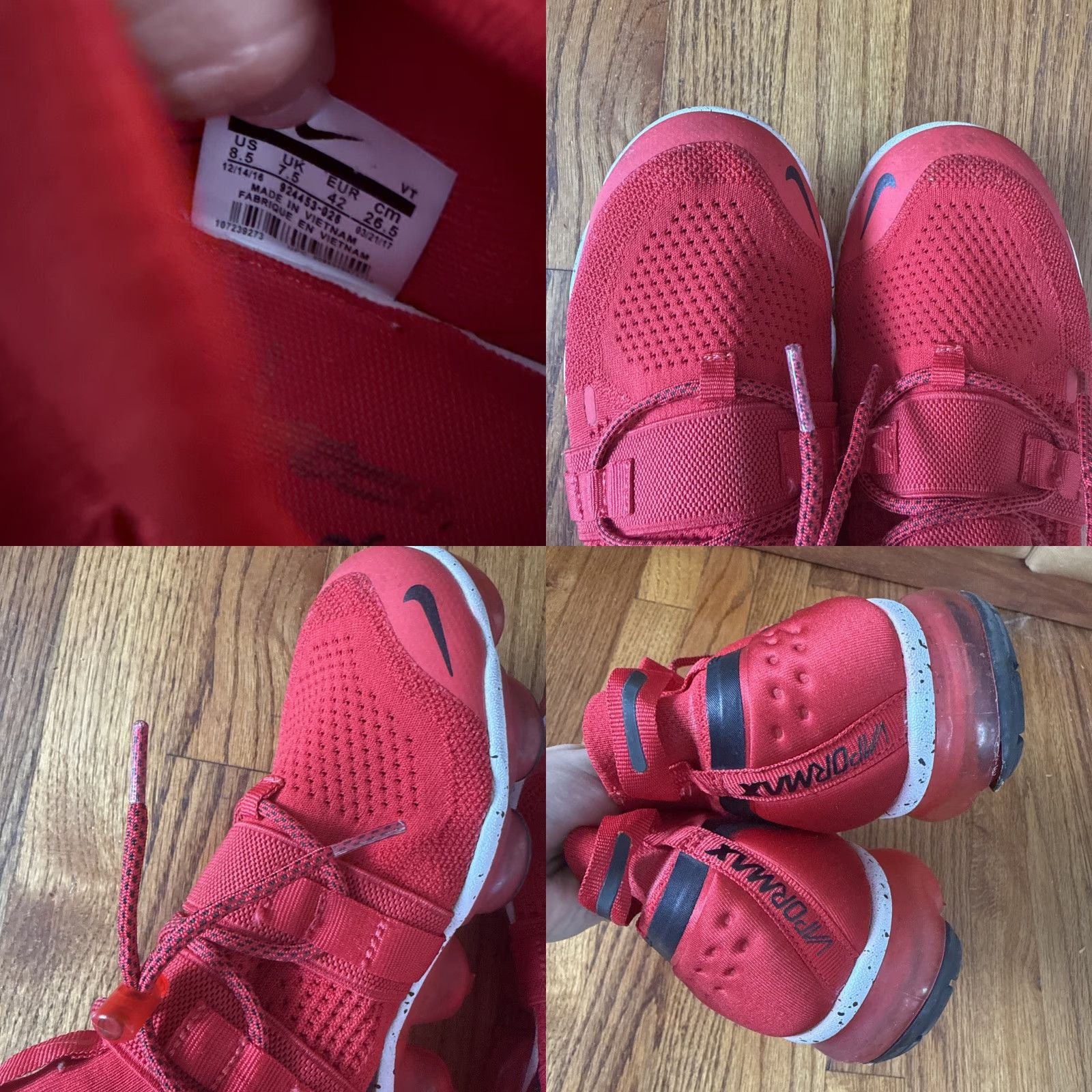 VINTAGE Rare Nike AIR VAPORMAX UTILITY red Size 8,5 Men  display picture 1