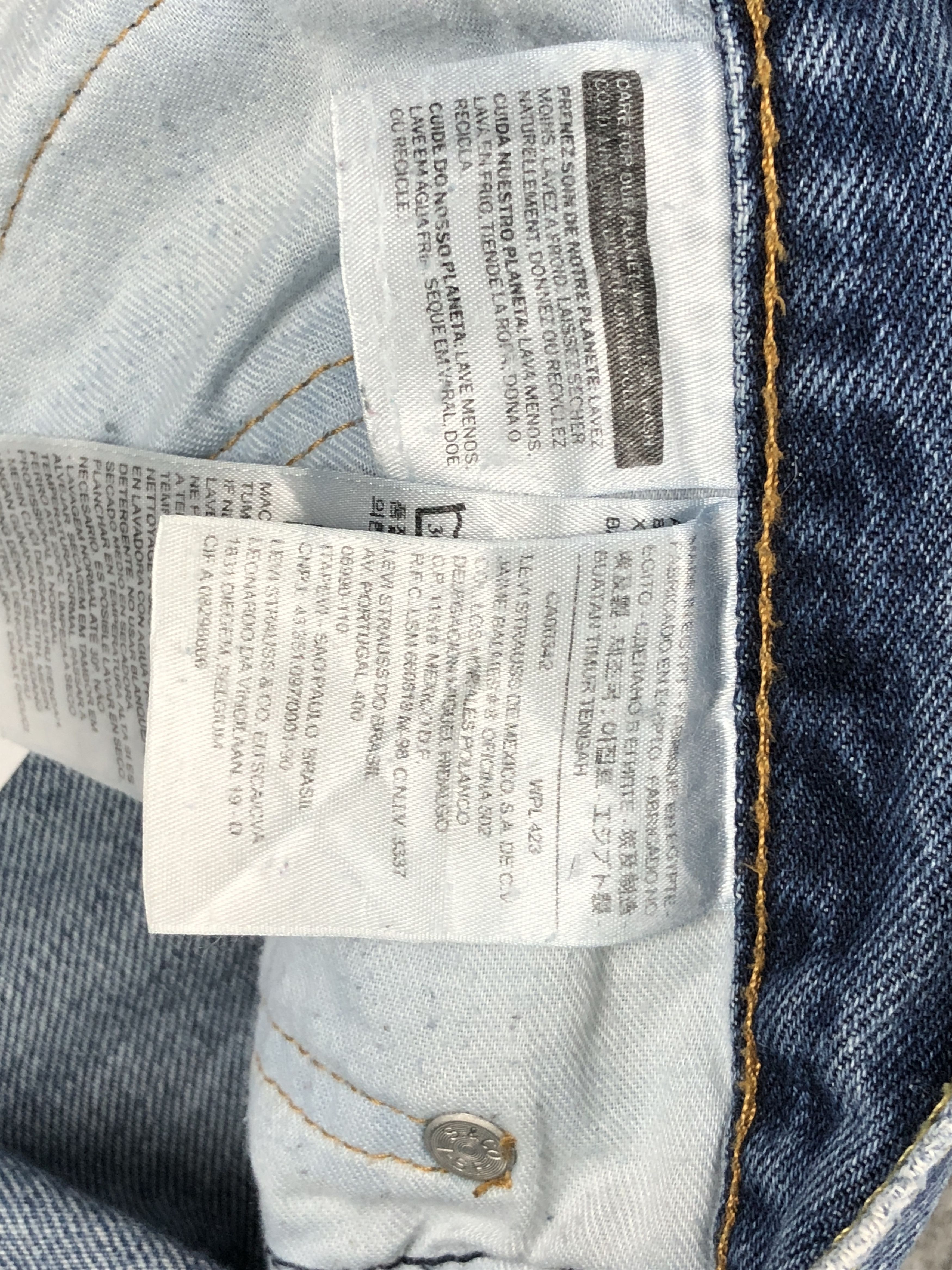 Levi's Vintage Faded Levis 505 Painter Blue Jeans DP2422 Size US 35 - 7 Thumbnail