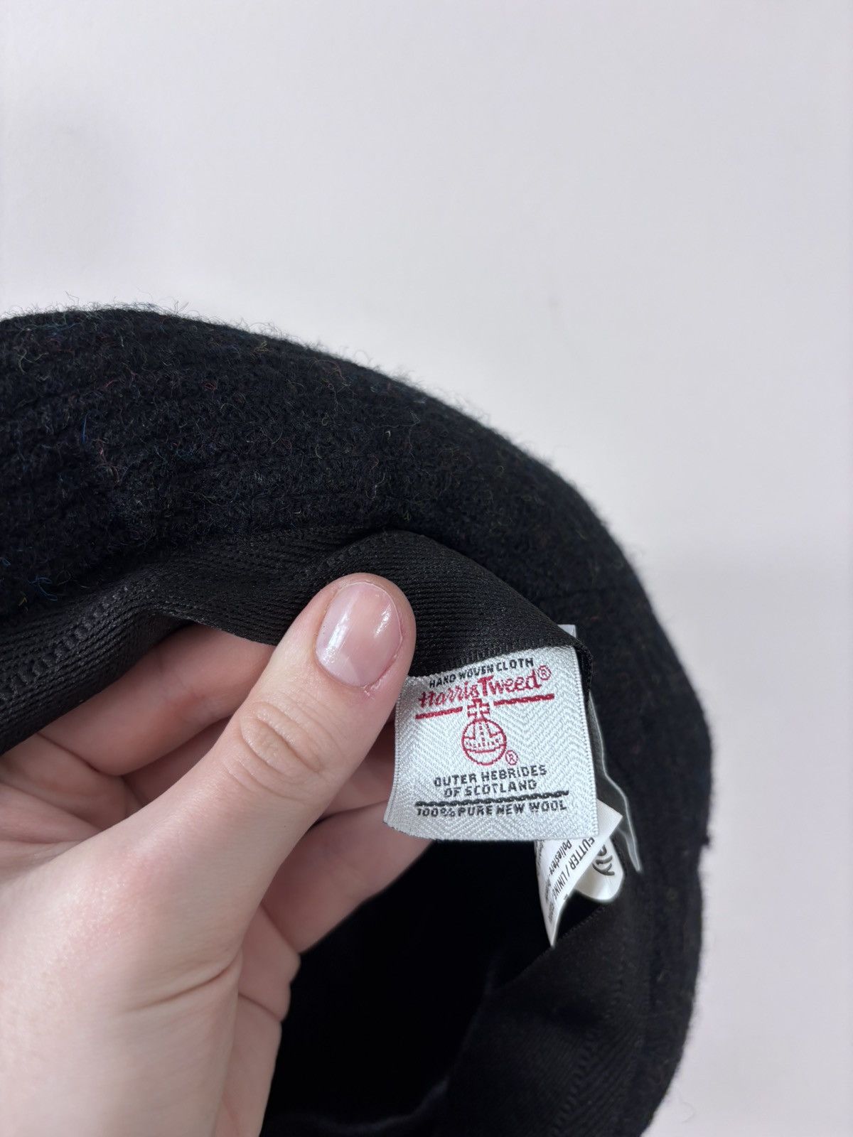 Harris Tweed Lierys Harris Tweed Black Wool Trilby Fedora Hat Size ONE SIZE - 19 Thumbnail