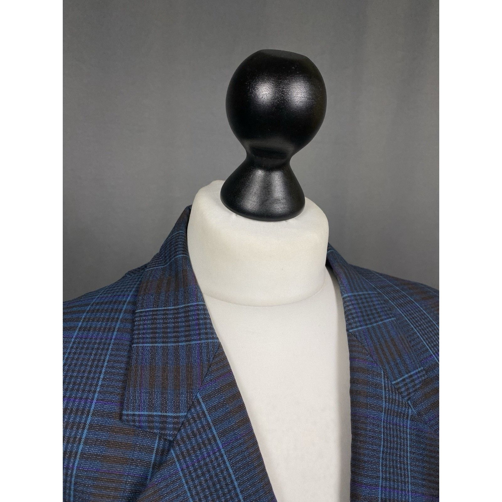 Burberry Burberry Vintage Blue Wool Checked Double Breasted Blazer Ja Size XL / US 12-14 / IT 48-50 - 5 Thumbnail