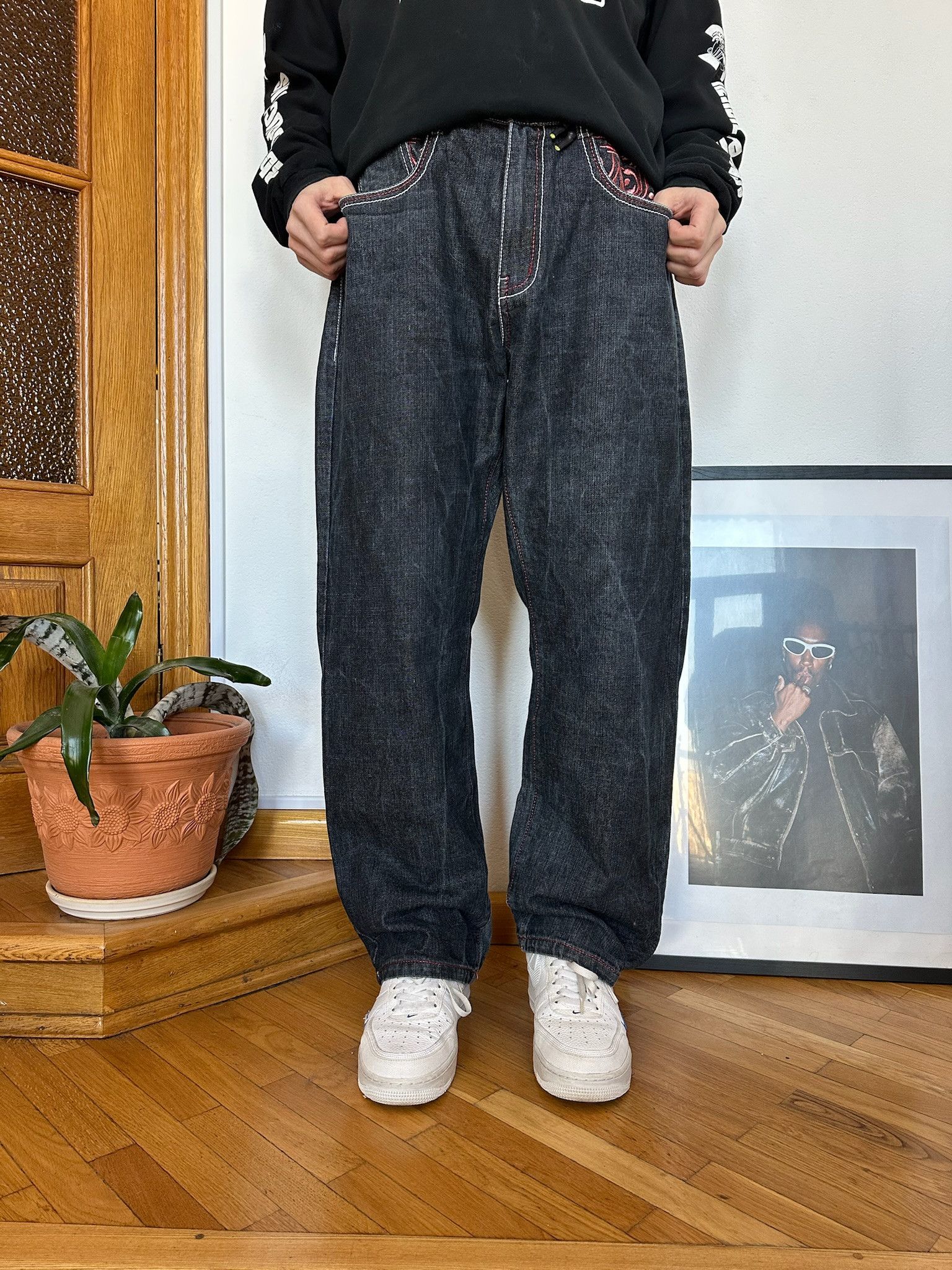 JNCO Y2K rap Baggy Clench Jesse pinkman SouthPole style Jeans Size US 34 / EU 50 - 3 Thumbnail