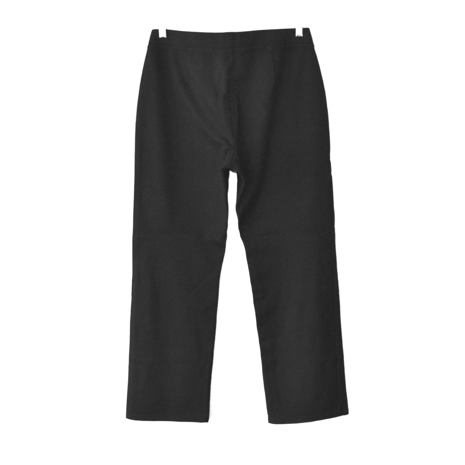 Eileen Fisher EILEEN FISHER Black Rayon Blend Stretch Straight Pants Sz M Size 32" / US 10 / IT 46 - 3 Thumbnail