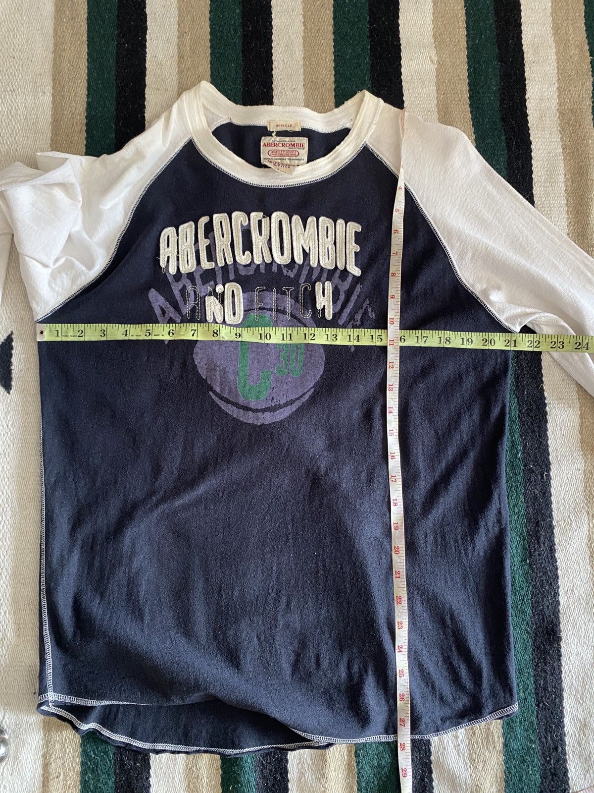 Abercrombie & Fitch Y2K Abercrombie & Fitch Raglan Muscle Long Sleeve in Black Size US L / EU 52-54 / 3 - 9 Thumbnail