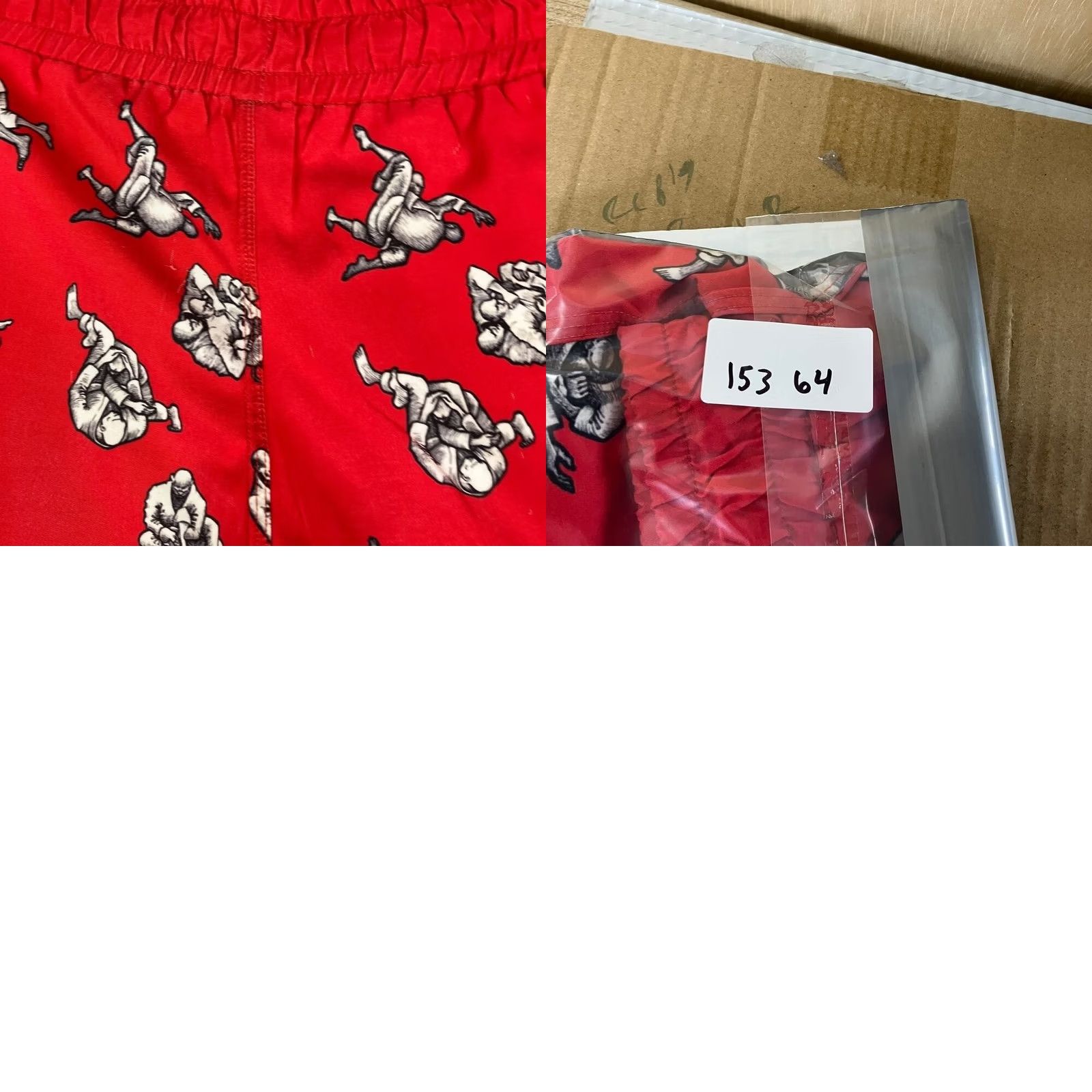 Vintage VINTAGE Graphic Shorts Mens XL Red Wrestling Print Elastic Waist Athletic Casual Mens XL Red Wrestling Graphic Shorts Size US 36 / EU 52 - 8 Thumbnail