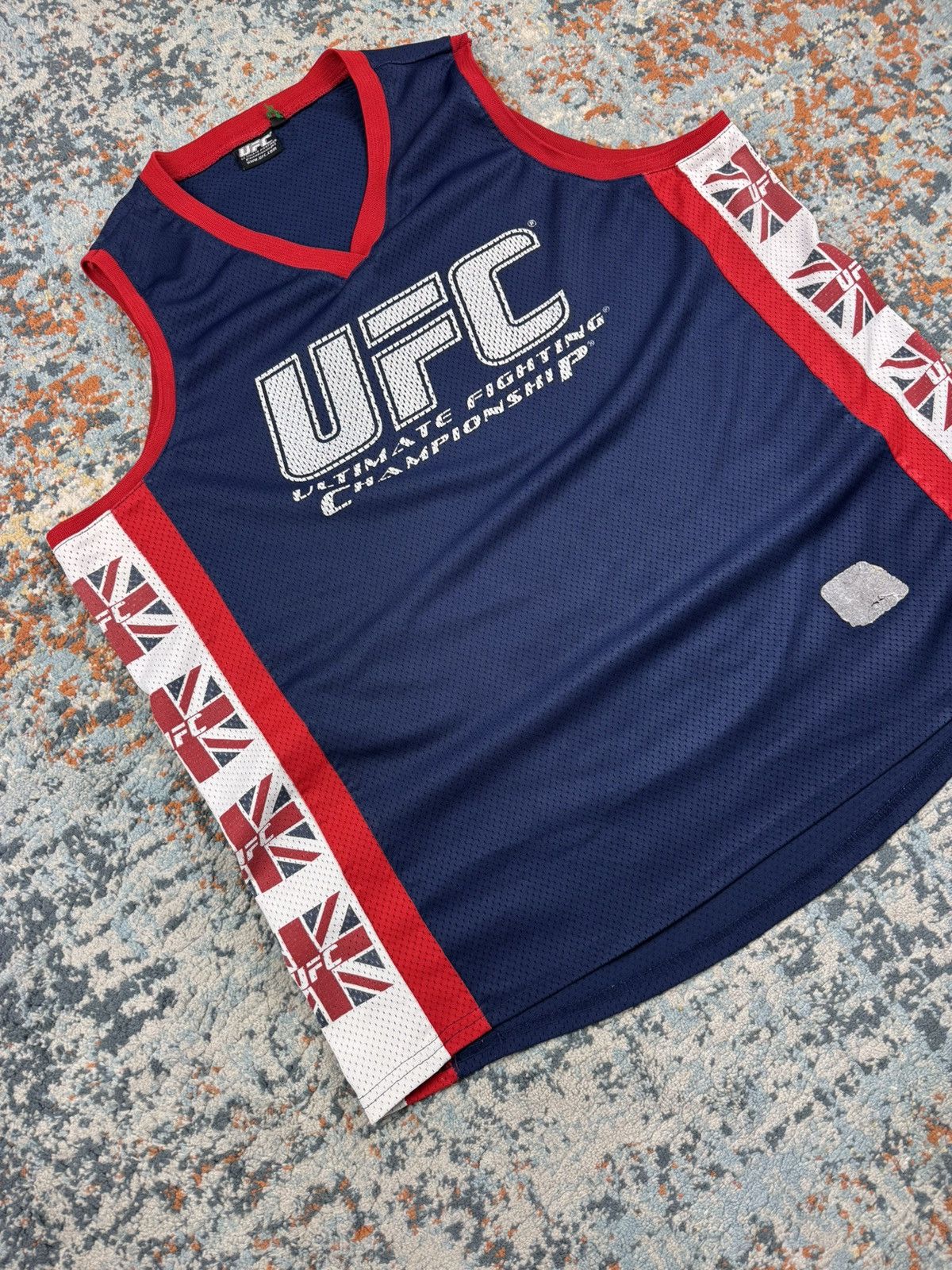 UFC × Vintage Vintage 90s UFC Mesh tank top sleeveless jersey UK flag Size US XXL / EU 58 / 5 - 3 Thumbnail