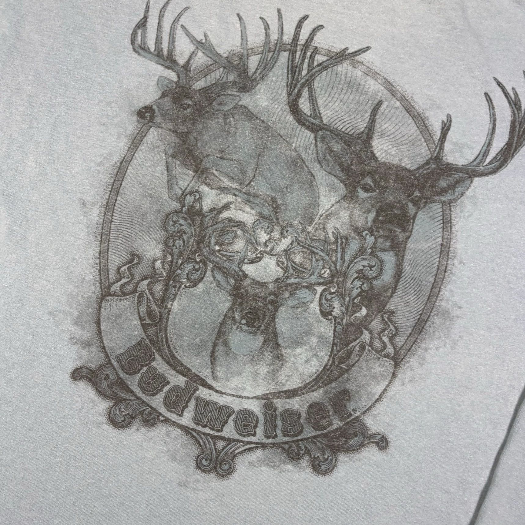 Vintage VINTAGE Budweiser Deer Blue Long Sleeve T Shirt Beer Nature size 2XL Men Crew Neck Graphic Print 90s - Unbranded Size US XXL / EU 58 / 5 - 4 Thumbnail