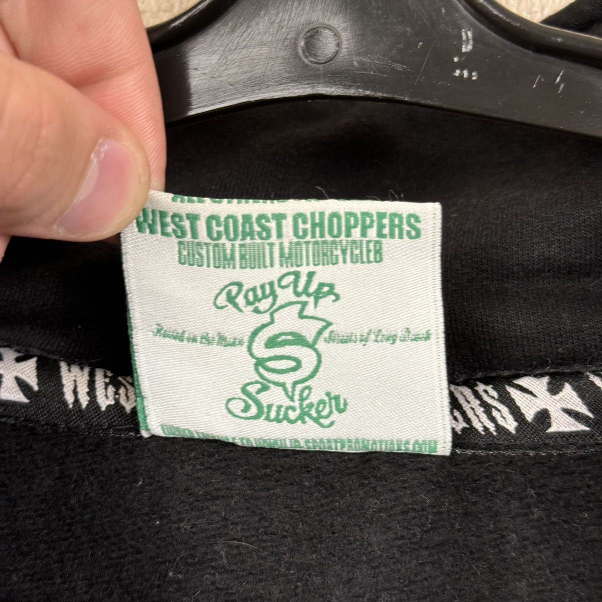 Vintage Vintage 90s West Coast Choppers Austen Texas Hoodie Y2K Size US XXL / EU 58 / 5 - 11 Thumbnail