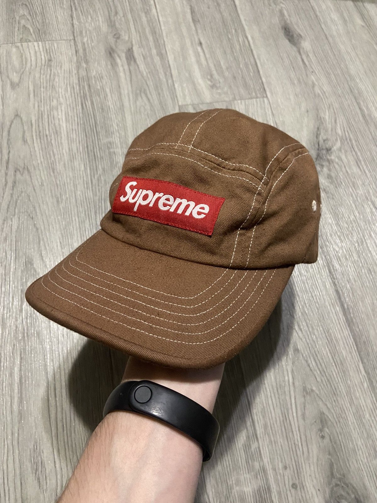 Supreme Supreme Box Logo 6 Panel Brown Cap Size ONE SIZE - 1 Thumbnail