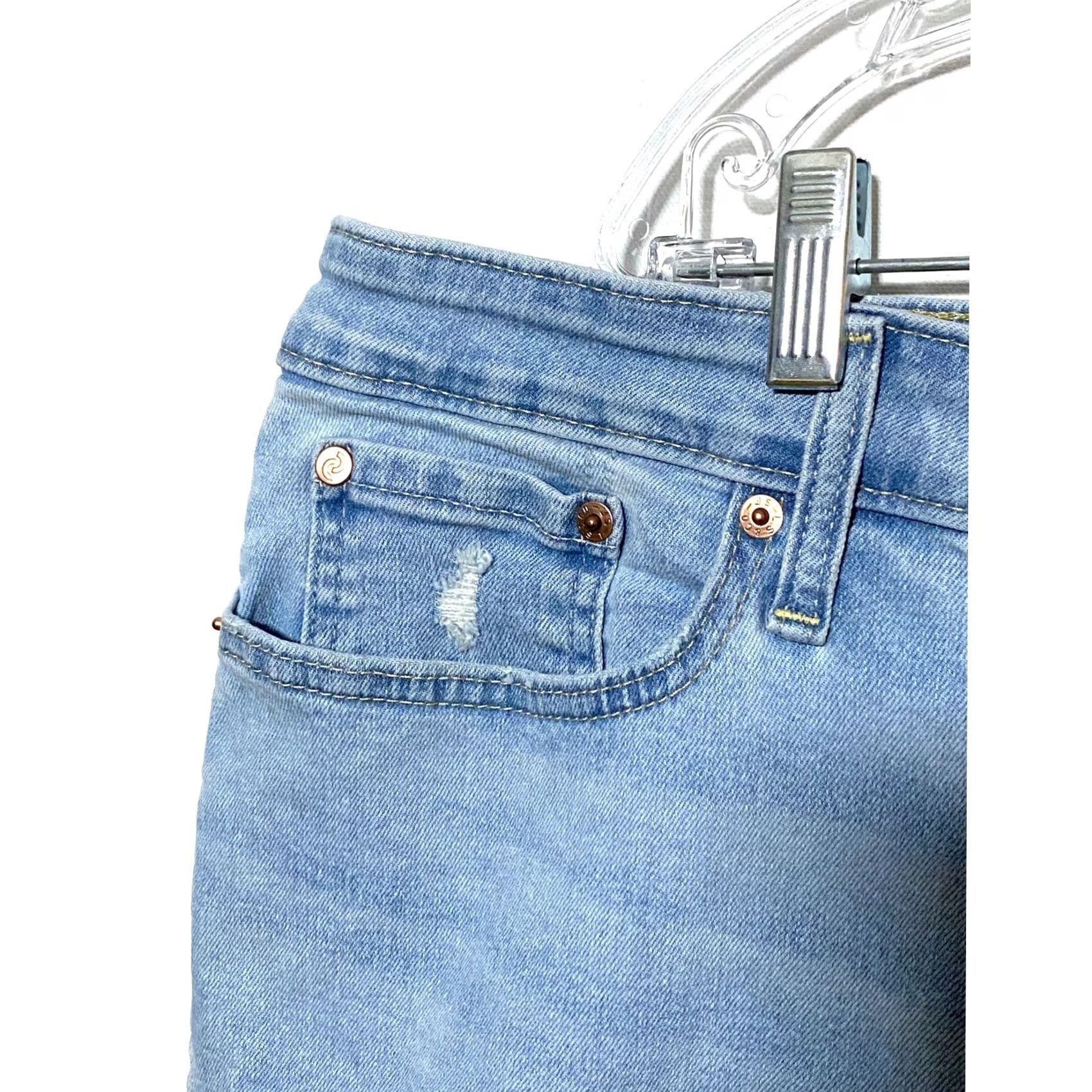 Levi's Levi's Denizen Mid Rise Boyfriend Jeans Distressed Raw Hem Stretch Women Plus 22W Size 40" / US 18 - 6 Thumbnail