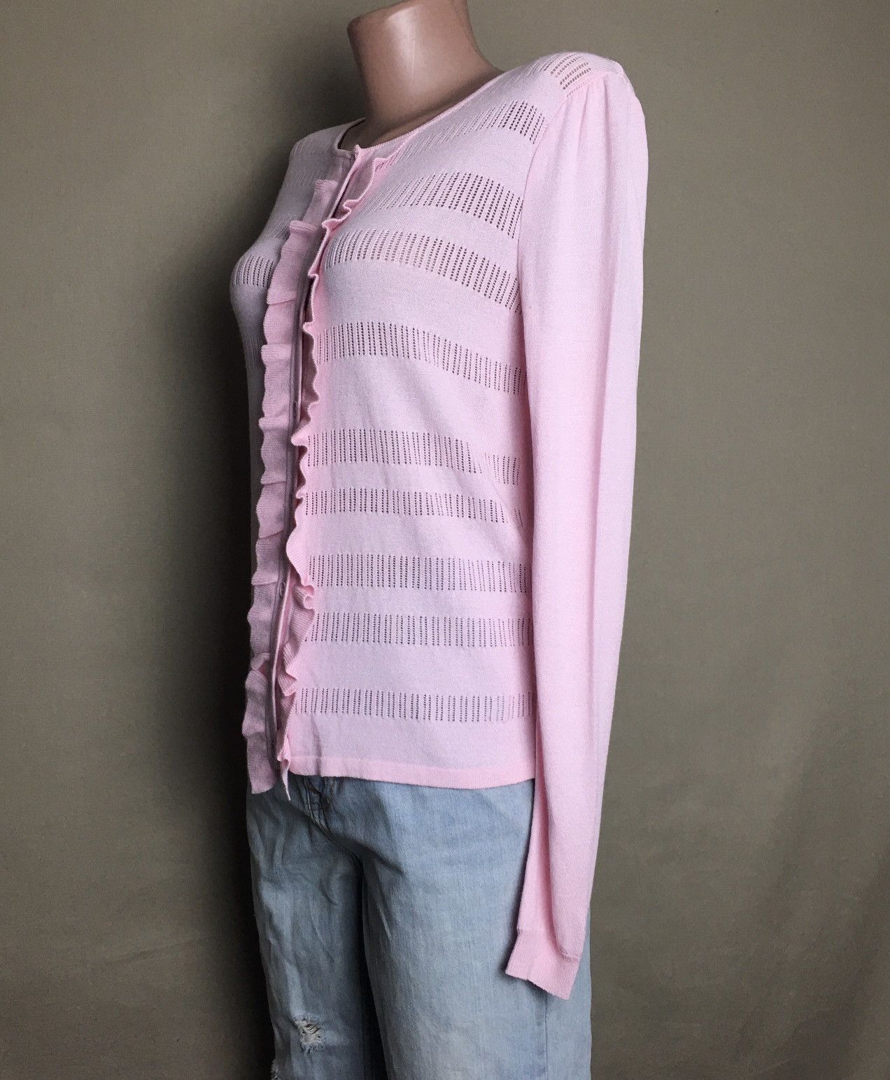 Blumarine Blugirl Blumarine Pink Ruffled Cardigan Sweater Size EU 40 Size S / US 4 / IT 40 - 3 Thumbnail