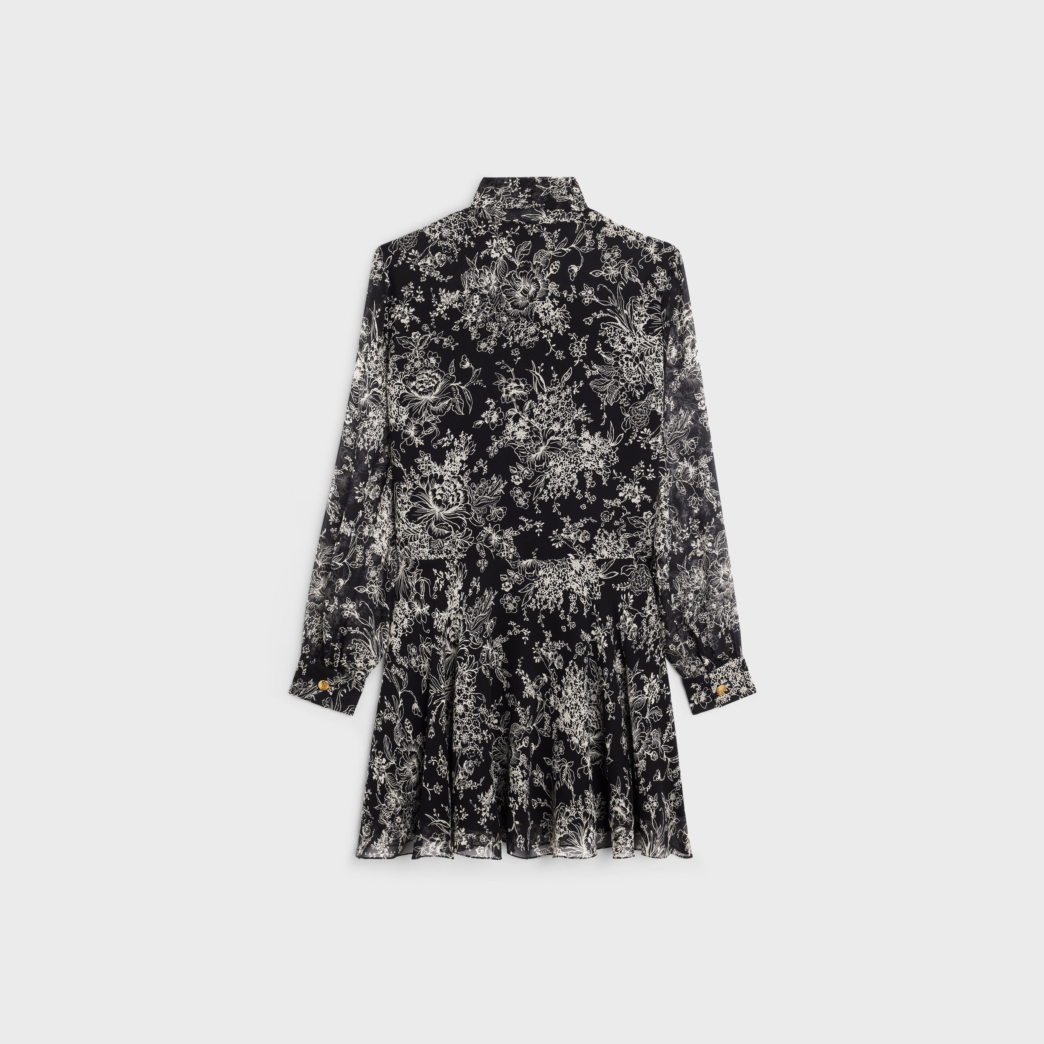 Celine o1y0725 Mini Dress in Black/White Size M / US 6-8 / IT 42-44 - 2 Thumbnail