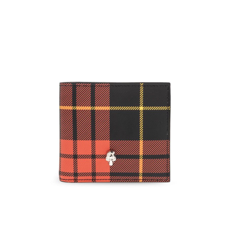 Alexander McQueen ALEXANDER MCQUEEN Red Check Leather Wallet New & Authentic Size ONE SIZE - 1 Thumbnail