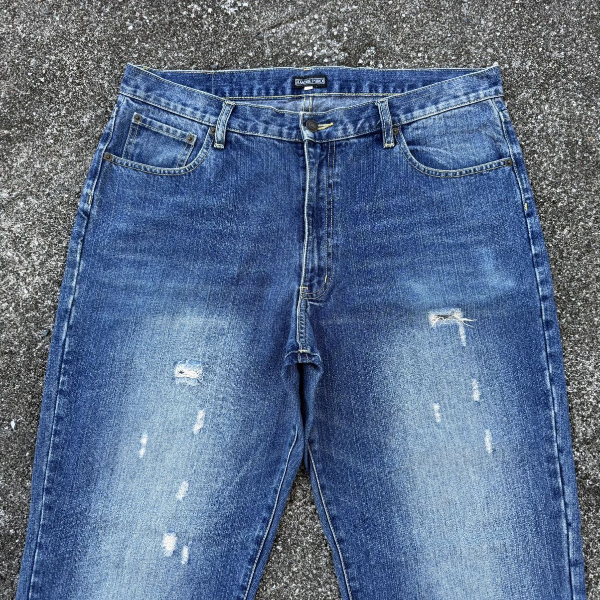 Japanese Brand VINTAGE AMORE DENIM RIPPEP JEAN PANTS Size US 38 / EU 54 - 3 Thumbnail