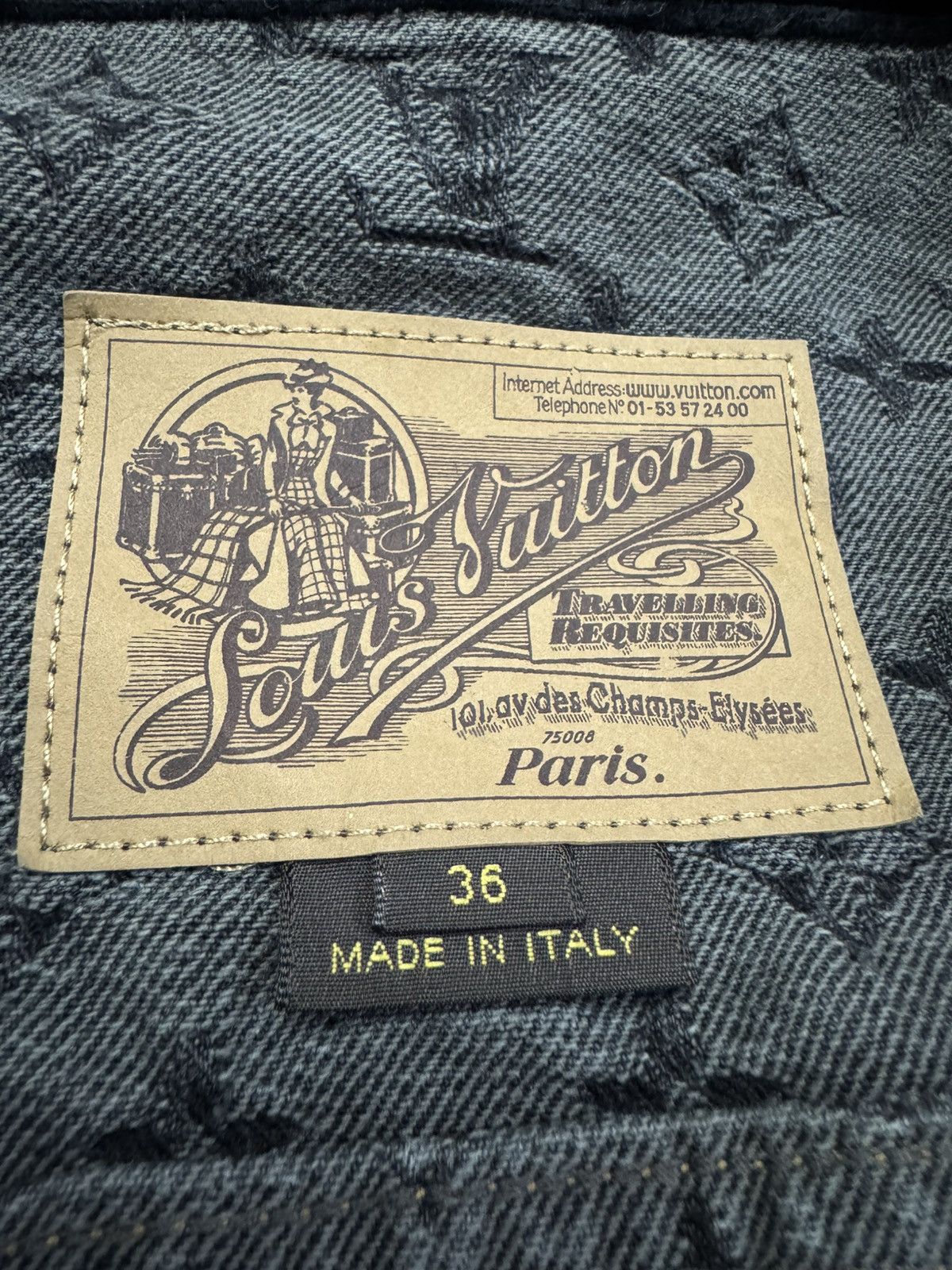 Louis Vuitton VINTAGE 2007 LOUIS VUITTON MONOGRAM JACQUARD DENIM JACKET Size XS / US 0-2 / IT 36-38 - 6 Thumbnail