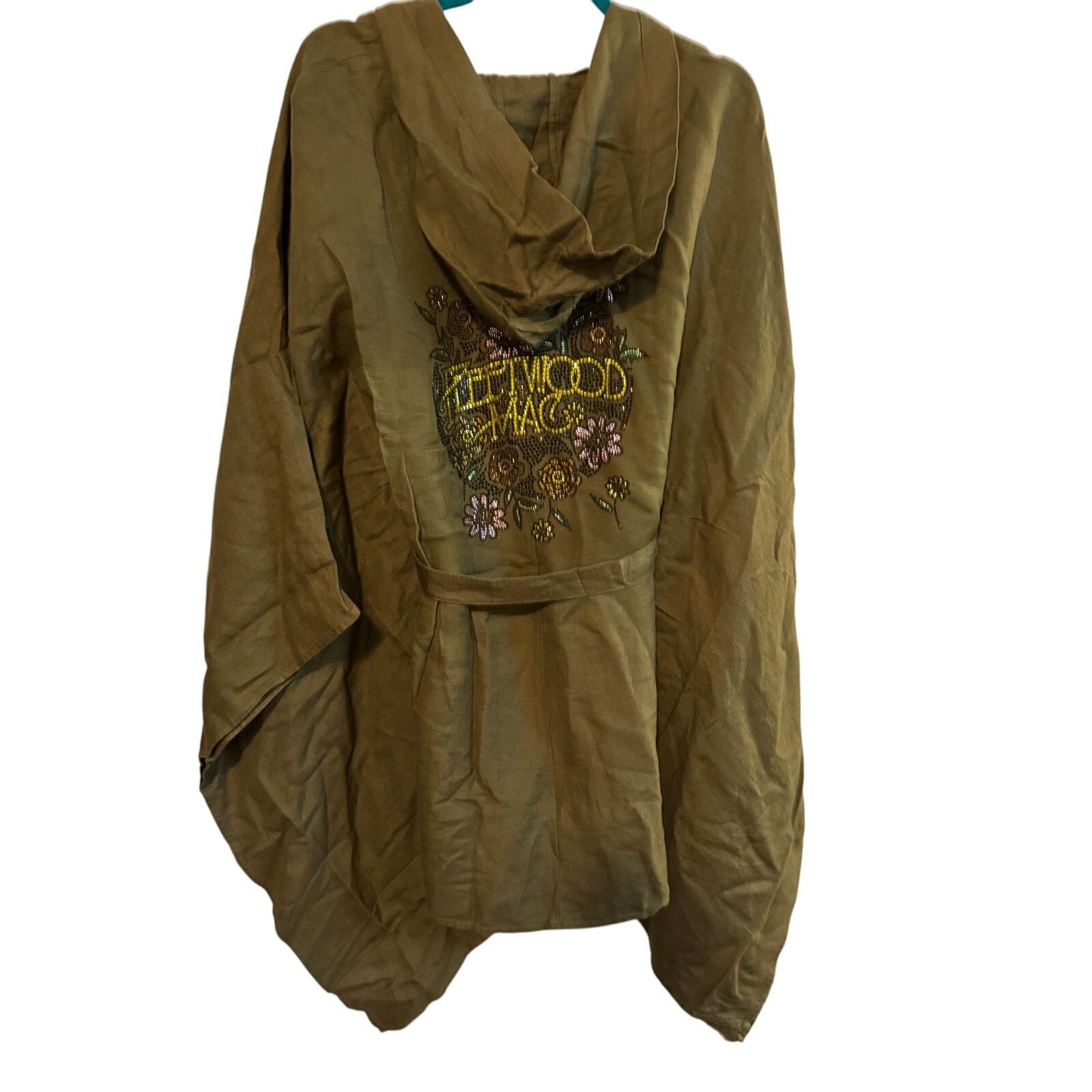 Other CHASER Fleetwood Mac Linen Lace Up Dolman Hooded Tunic Size S / US 4 / IT 40 - 2 Thumbnail