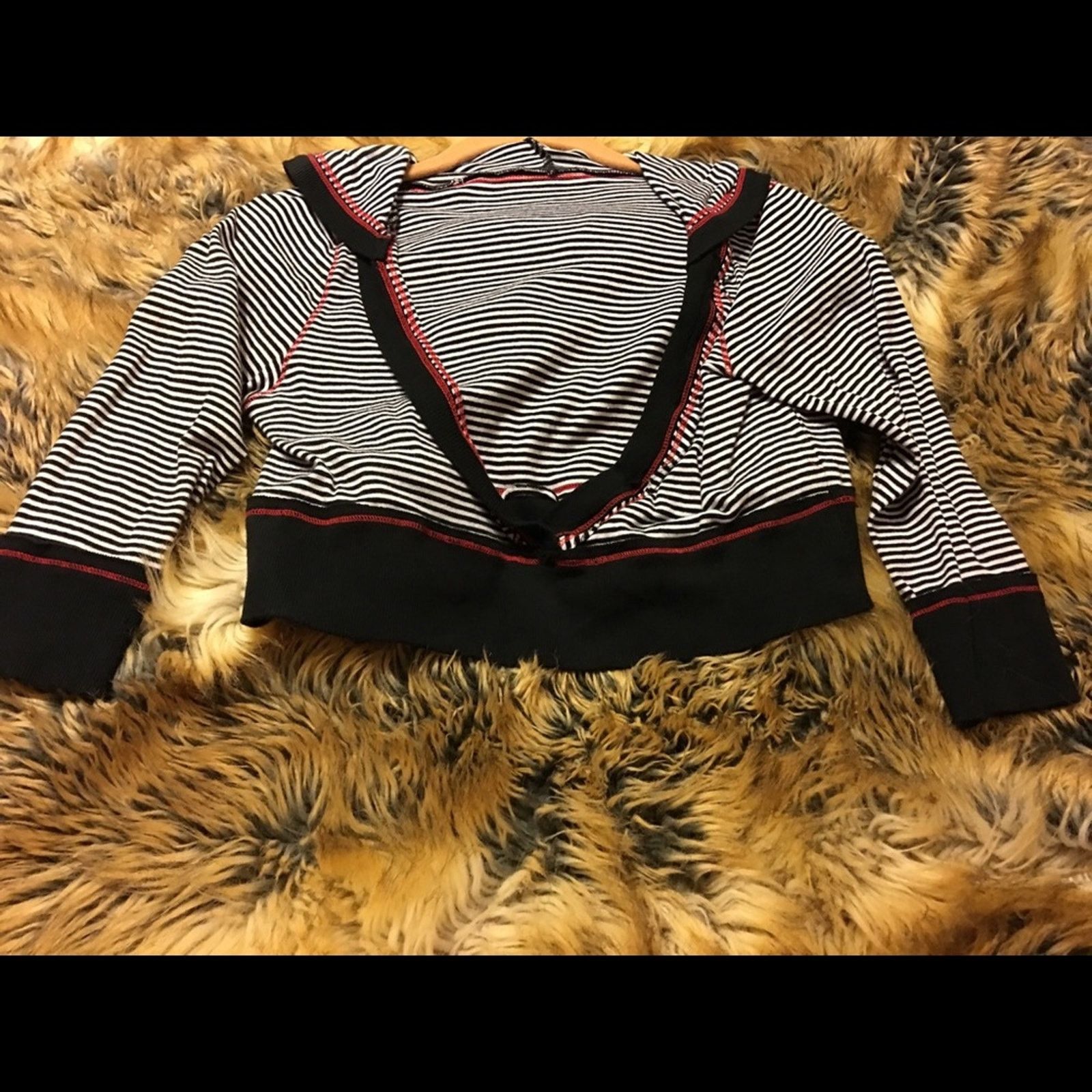 Other Black and white stripe pull on shrug with hoodie Size S / US 4 / IT 40 - 5 Thumbnail