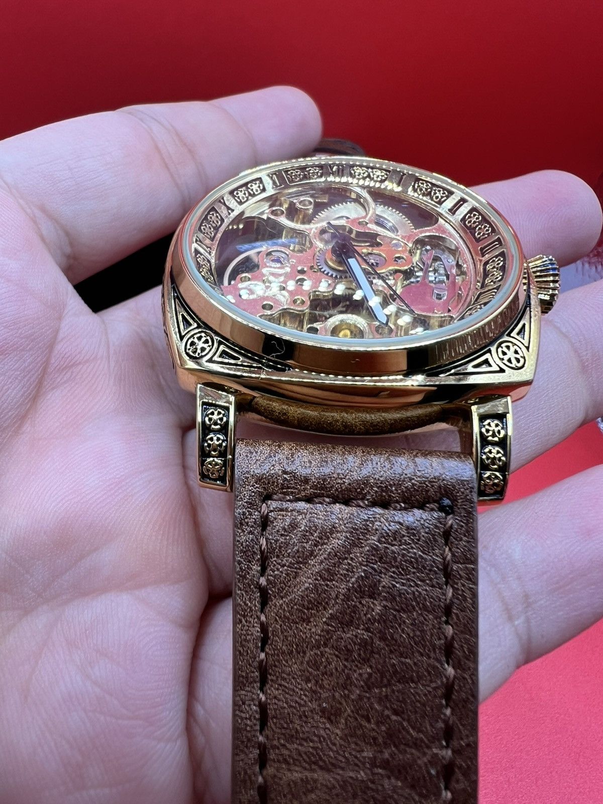 Other LONGLUX mechanical Men's Watch Retro Style Skeleton Size ONE SIZE - 5 Thumbnail