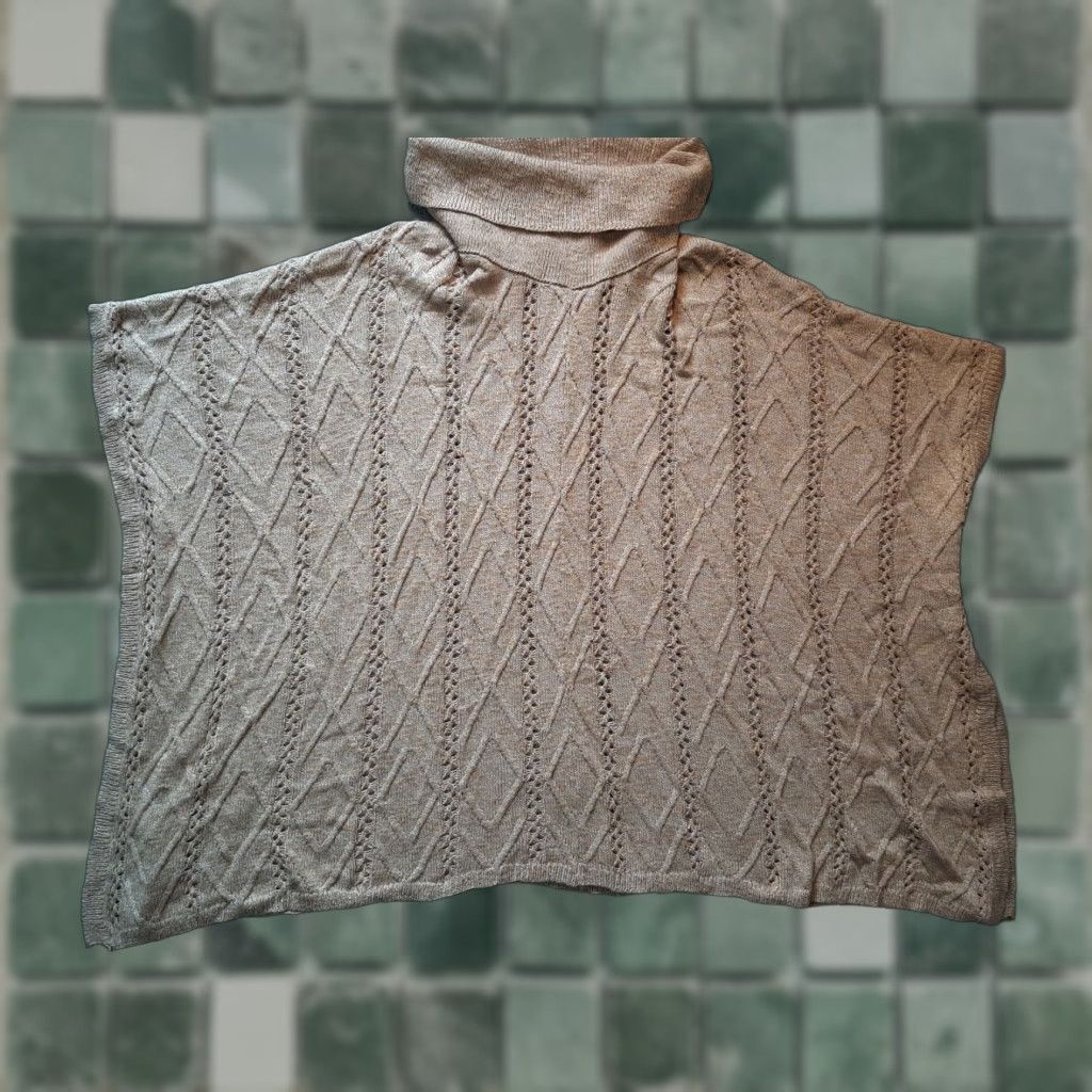 Vintage Lane Bryant Shawl Blouse Kimono Sleeve Turtle Neck Knit Tan Brown Size 14/20 Womens Regular Casual Size XL / US 12-14 / IT 48-50 - 1 Thumbnail
