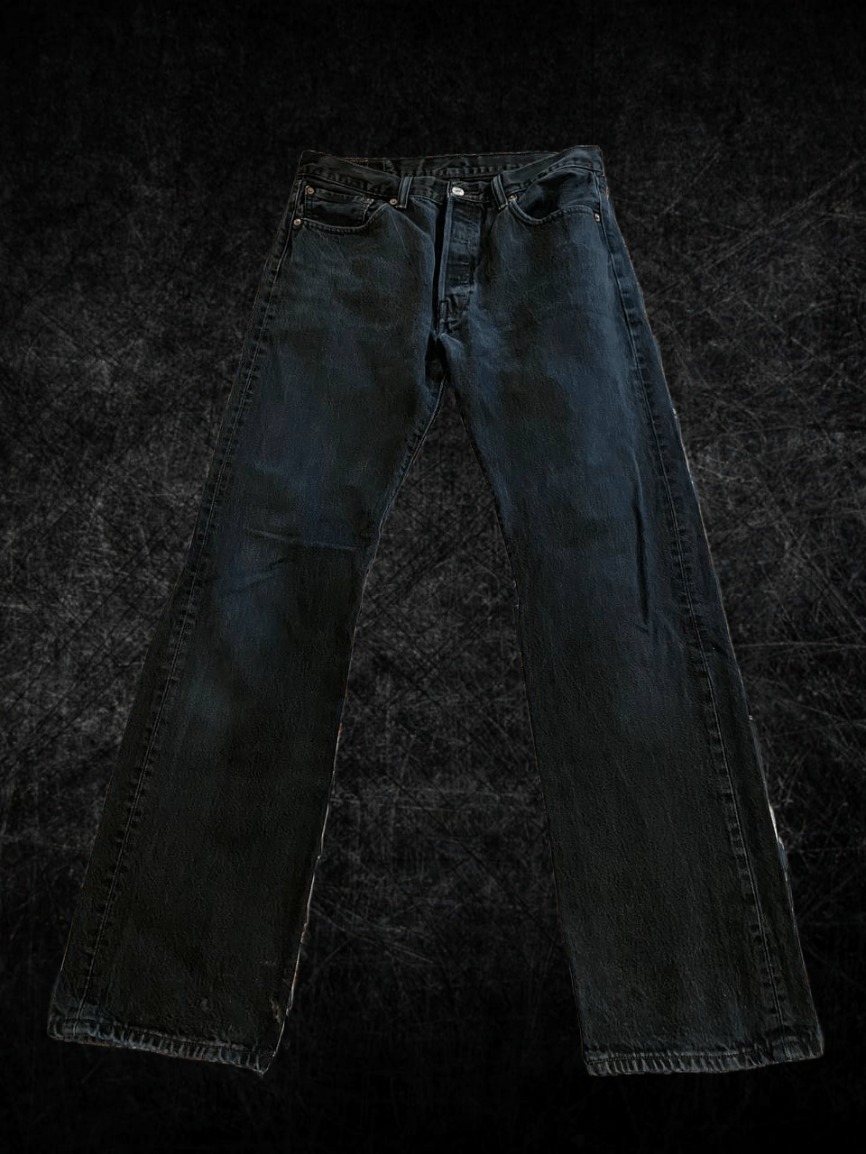 Levi's Vintage Black Levi's 501 Custom Distressed Pants Size US 34 / EU 50 - 1 Thumbnail