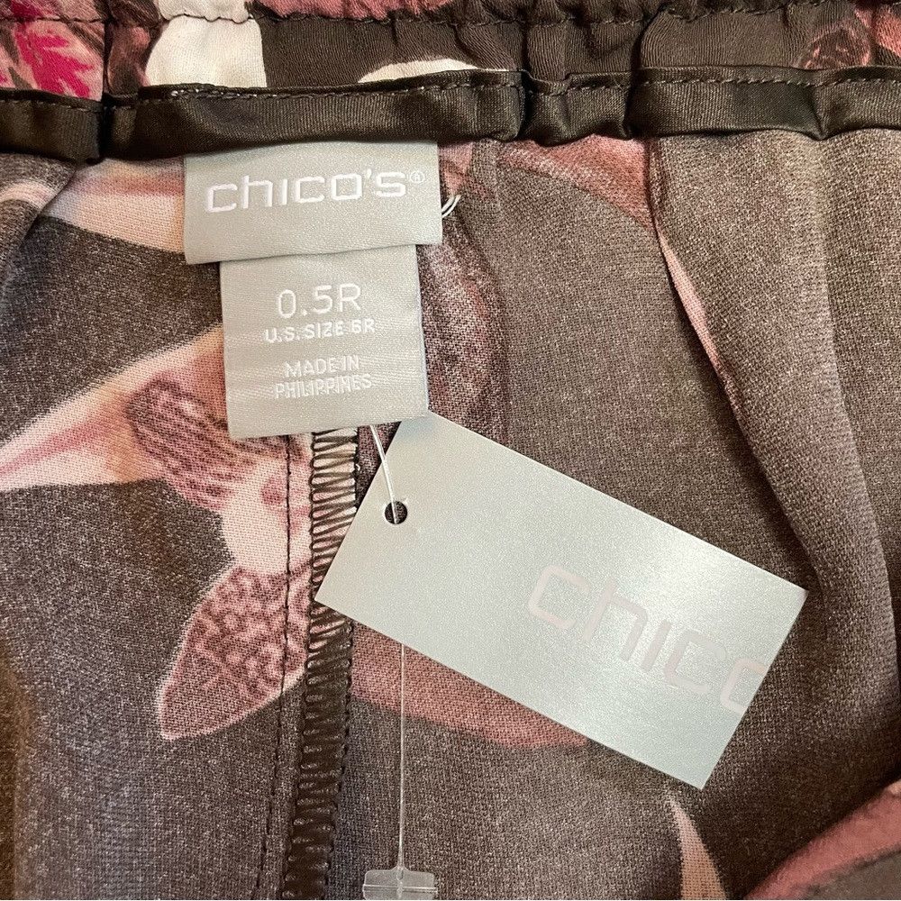 Chicos NWT New Chico's El Cielo Wide-Leg Floral Pants Size 0.5 US Size 28" / US 6 / IT 42 - 5 Thumbnail