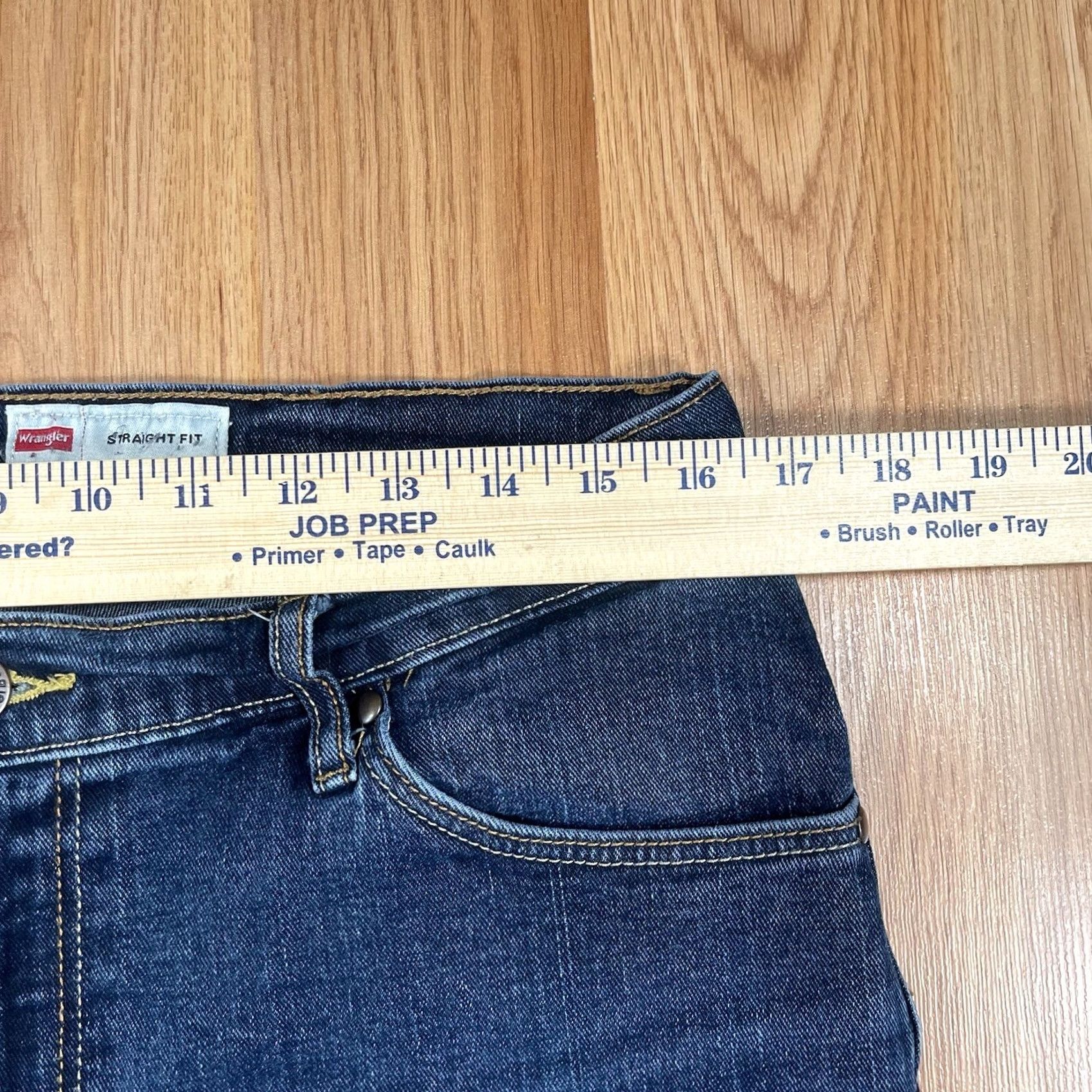 Wrangler Wrangler Jeans Pants Men Regular 34Wx34L Straight Denim Blue Wash 5-Pocket Belt Loops Zipper Jeans Mens Size US 34 / EU 50 - 4 Thumbnail