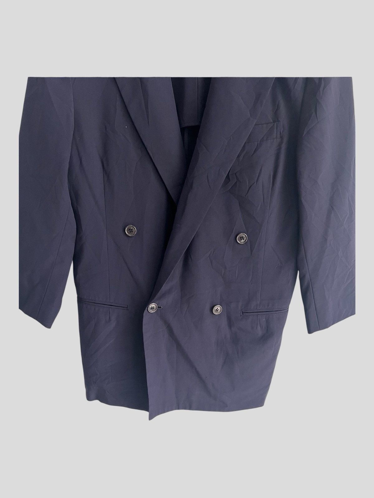 Yohji Yamamoto 80s Yohji Yamamoto Workshop Double Breasted Gentleman Blazer Size US M / EU 48-50 / 2 - 4 Thumbnail