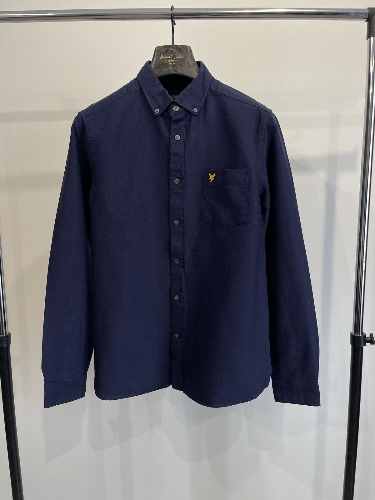 Lyle & Scott Lyle & Scott Navy Cotton Pique Button-Down Shirt – Size S Size US S / EU 44-46 / 1 - 1 Thumbnail