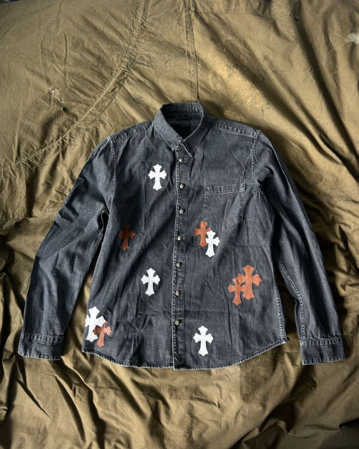 Chrome Hearts Cross Patch shirt Size US XL / EU 56 / 4 - 1 Thumbnail
