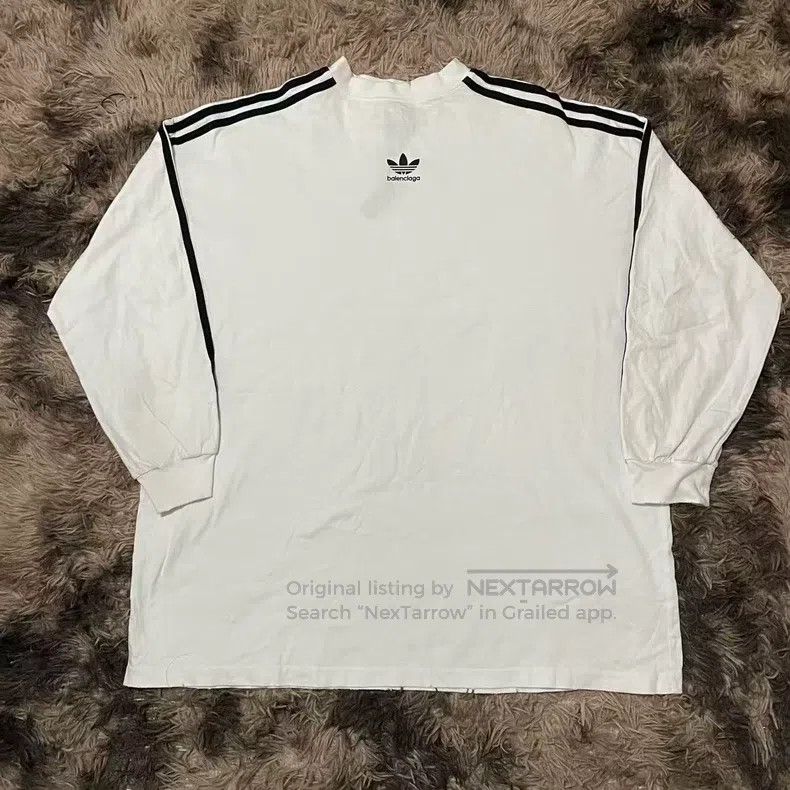 Balenciaga Balenciaga Striped Logo Printed Long Sleeve Size US M / EU 48-50 / 2 - 1 Thumbnail