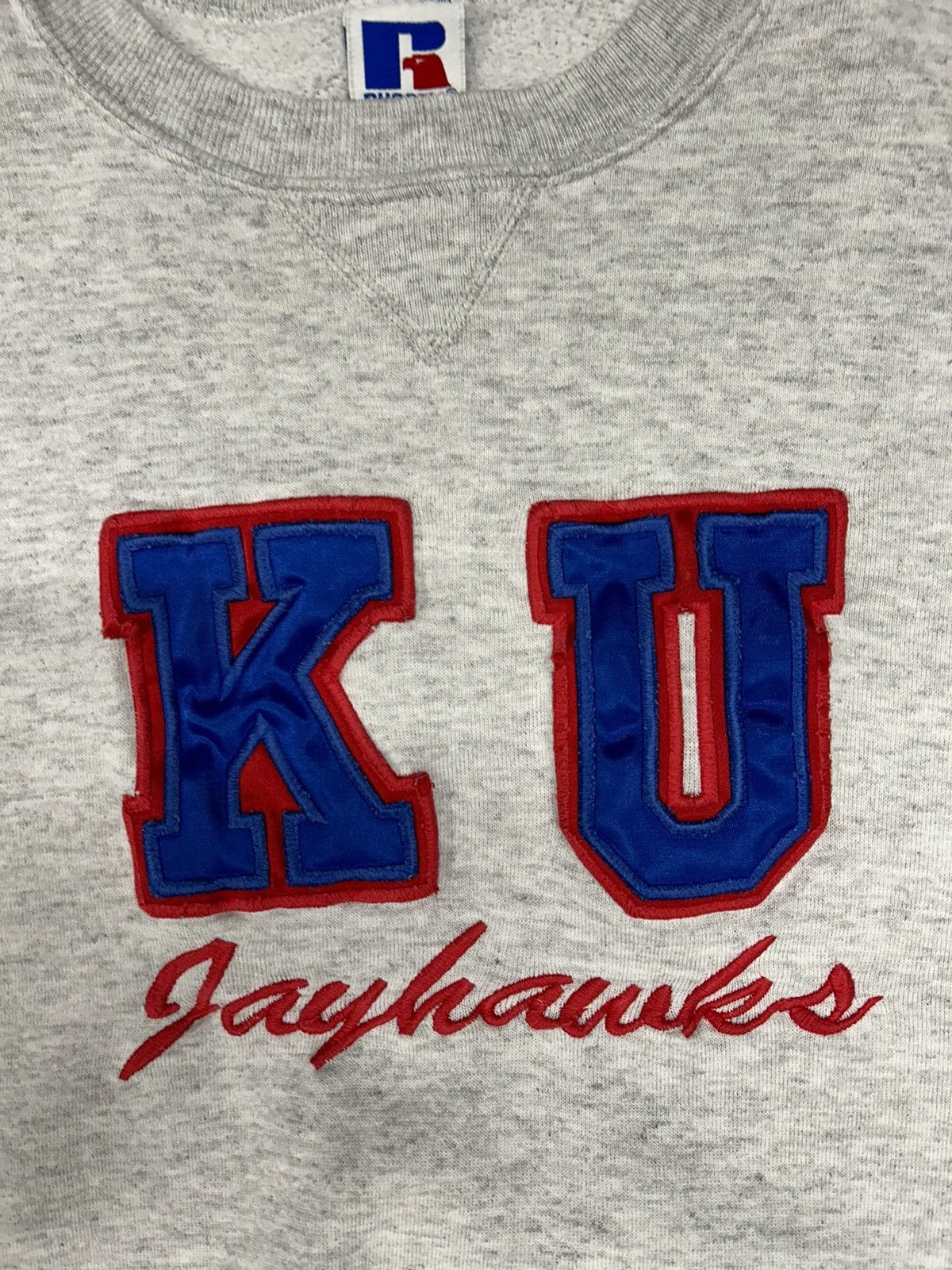 Vintage Crazy Vintage 90s Essenital Kansas University Grey Crewneck Size US M / EU 48-50 / 2 - 2 Thumbnail