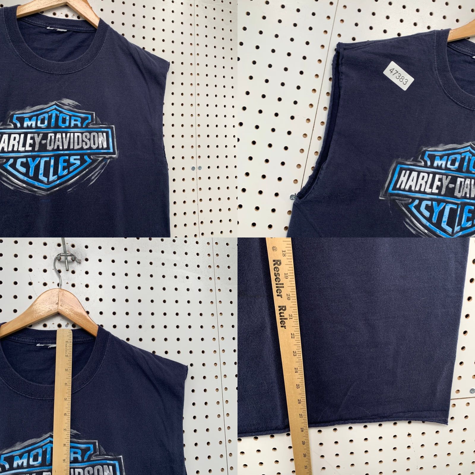 Harley Davidson Harley-Davidson Sleeveless T Shirt Mens Large Blue Tennessee Memphis Size US L / EU 52-54 / 3 - 8 Thumbnail