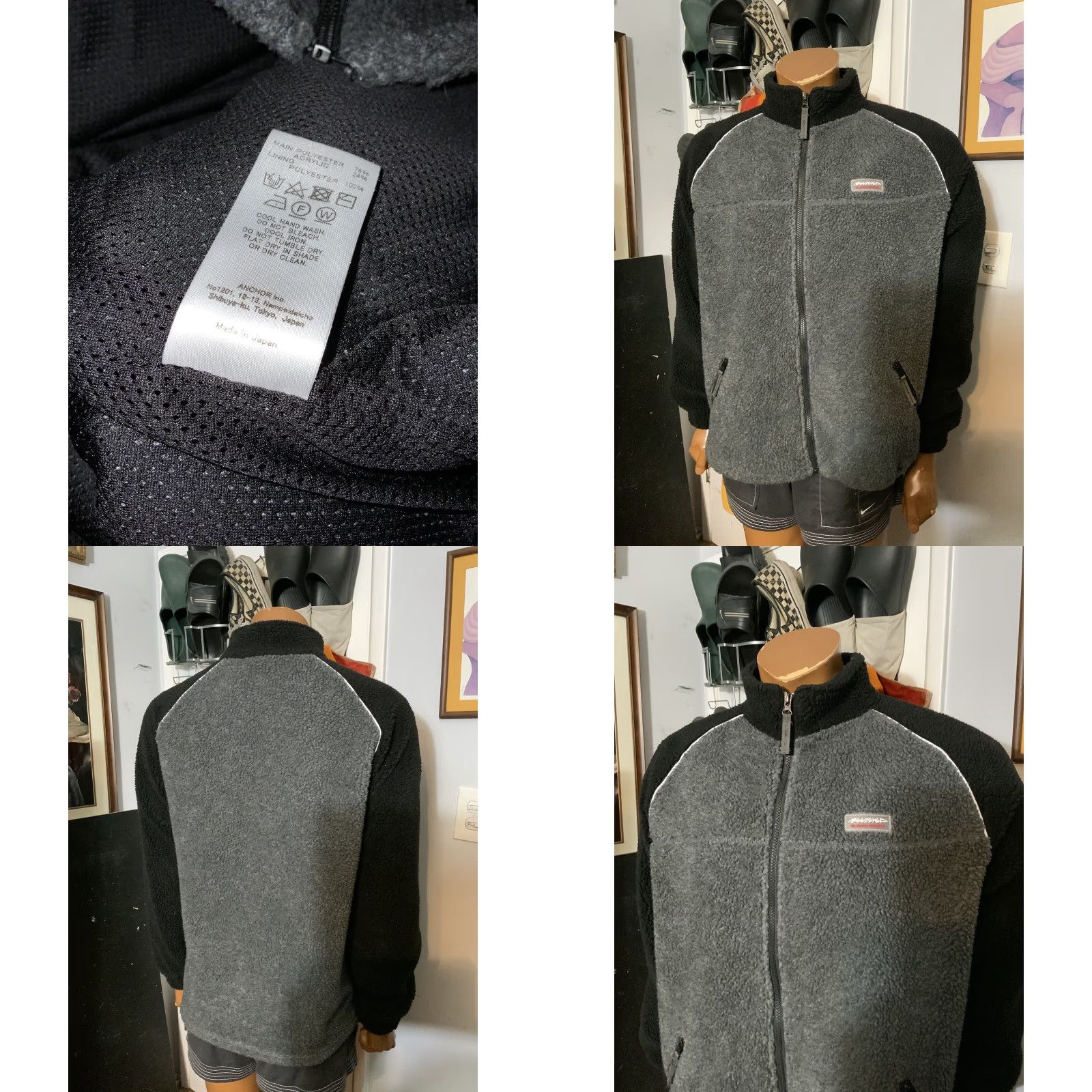Vintage VINTAGE Black Eye Patch Tokyo Japan Sherpa Pile Teddy Fleece Full Zip Track Jacket Sz. M Mens Black Eye Patch Jacket Fleece Size US M / EU 48-50 / 2 - 8 Thumbnail