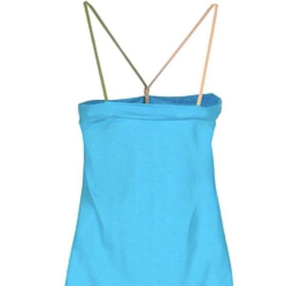 Fendi Fendi Short Turquoise Sundress Size 10 Size L / US 10 / IT 46 - 2 Thumbnail