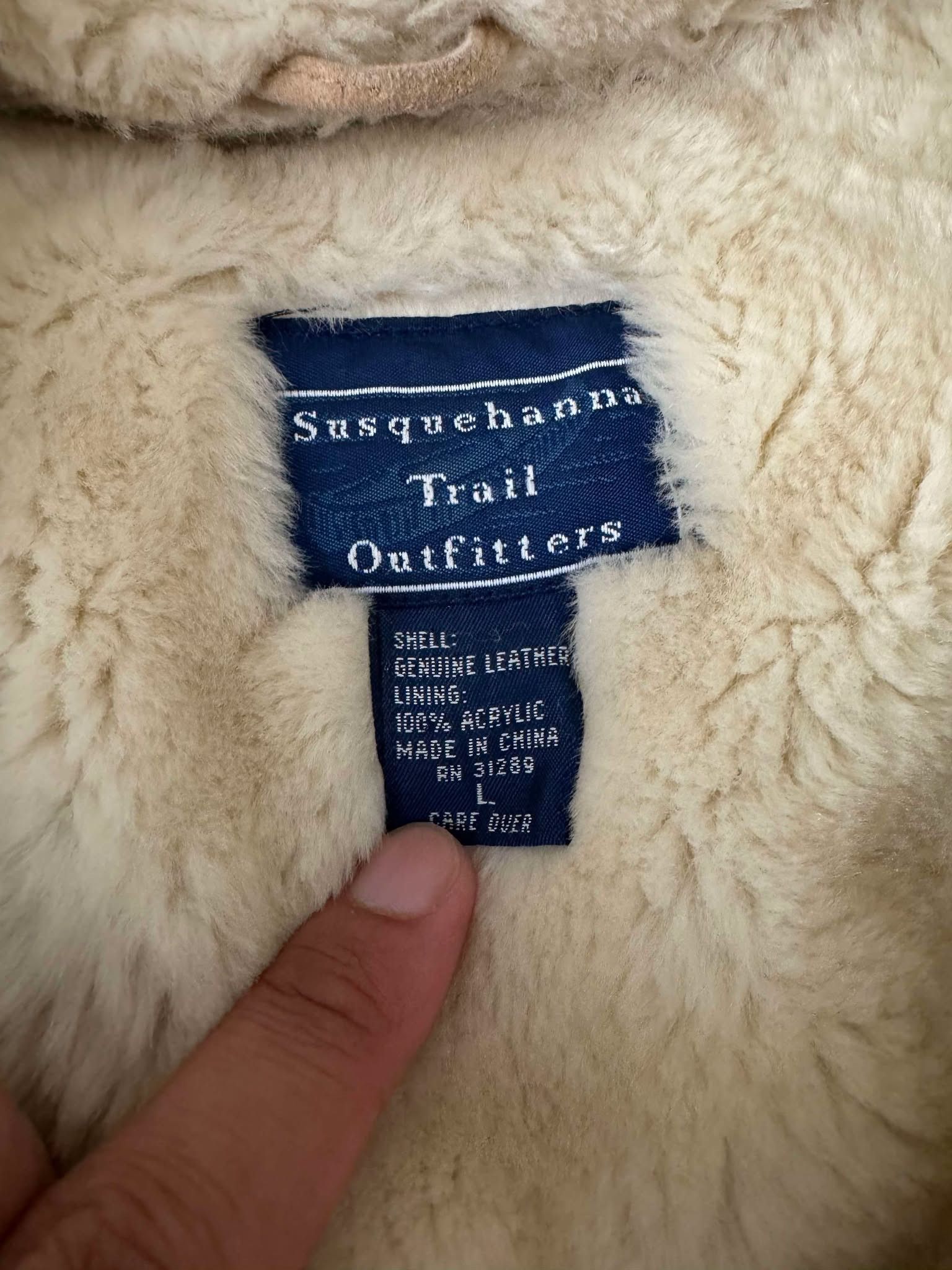 Vintage Sasquahanna Trail Outfitters Suede and Fur Jacket Size US L / EU 52-54 / 3 - 4 Thumbnail